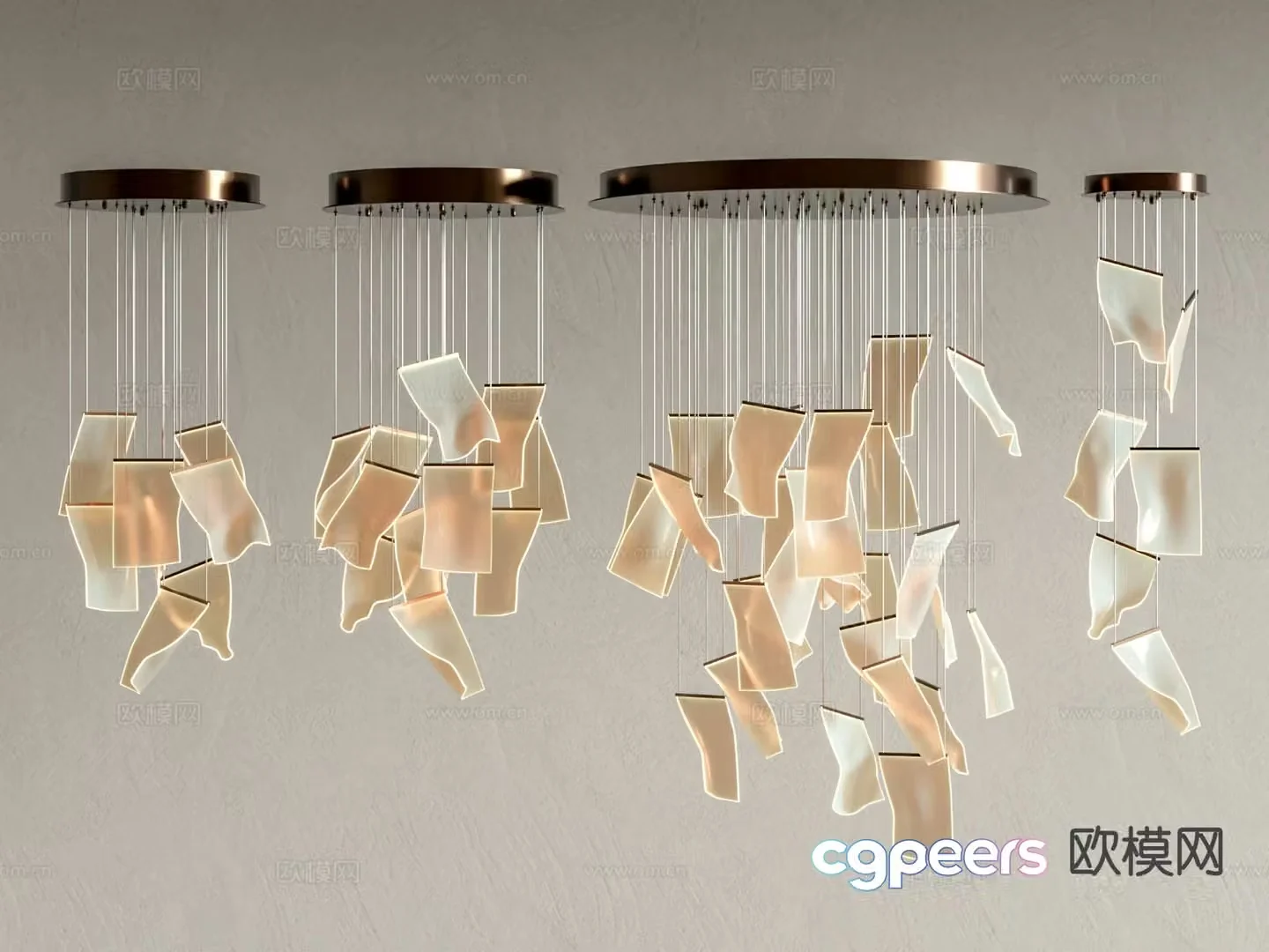 Miran Italian decorative lamp art chandelier 3d model