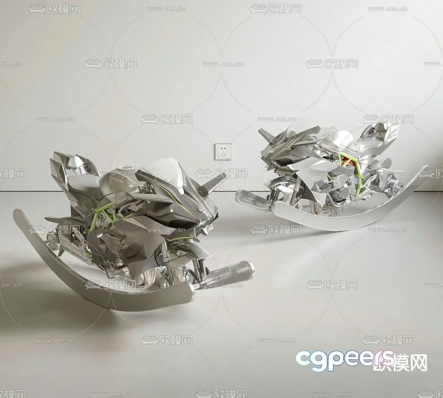 Kawasaki H2 rocking chair 3d model