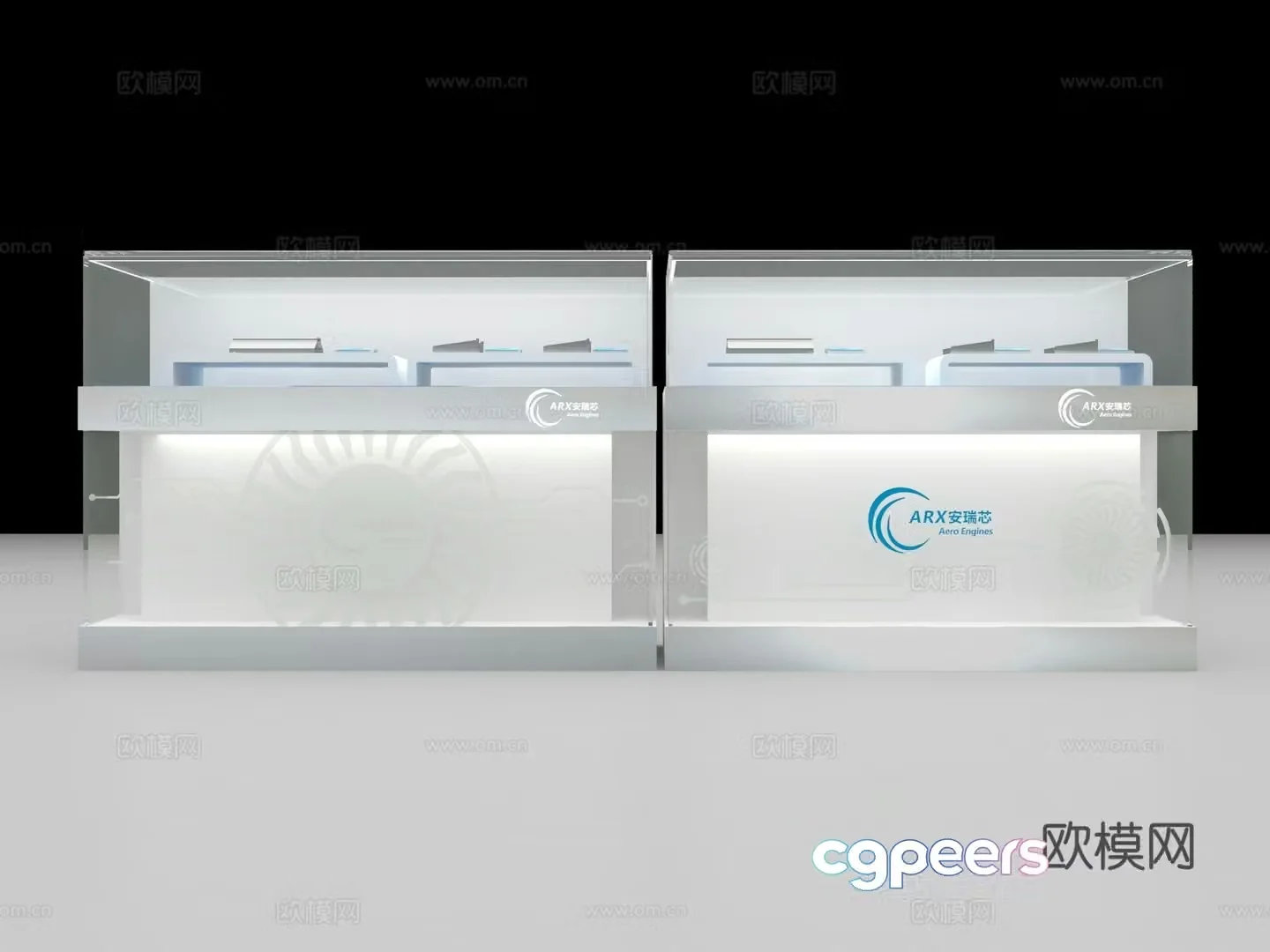 Modern technology display cabinet mobile cabinet display cabinet 3d model