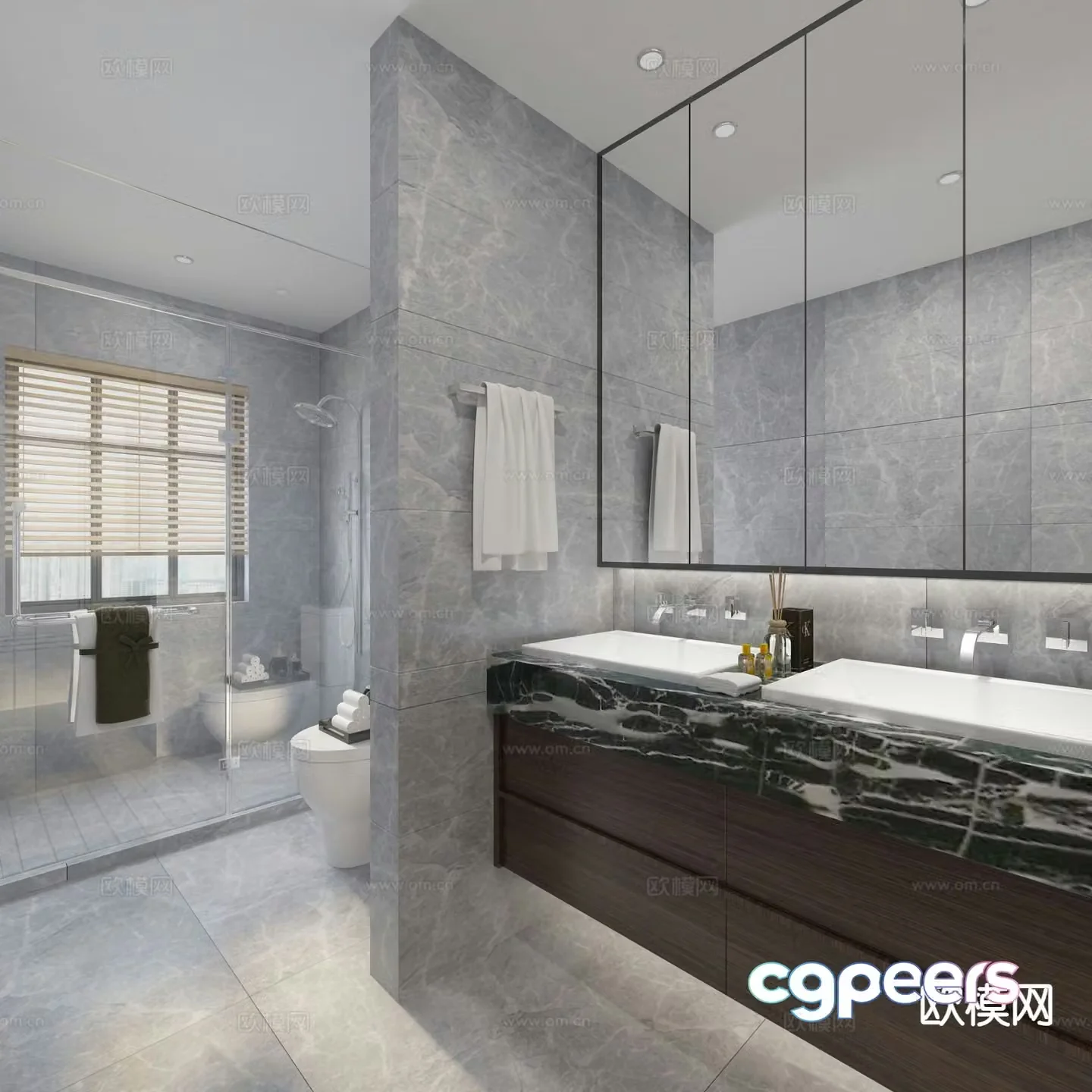 Modern bathroom bathroom 3d model