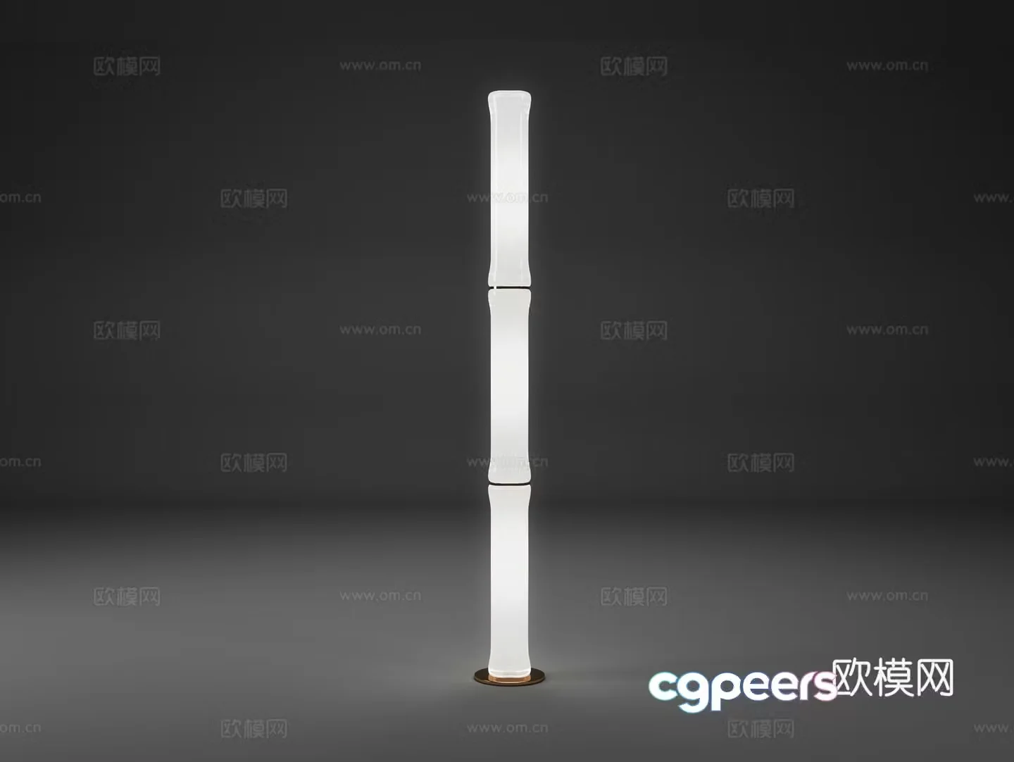 Bamboo floor lamp 3d model