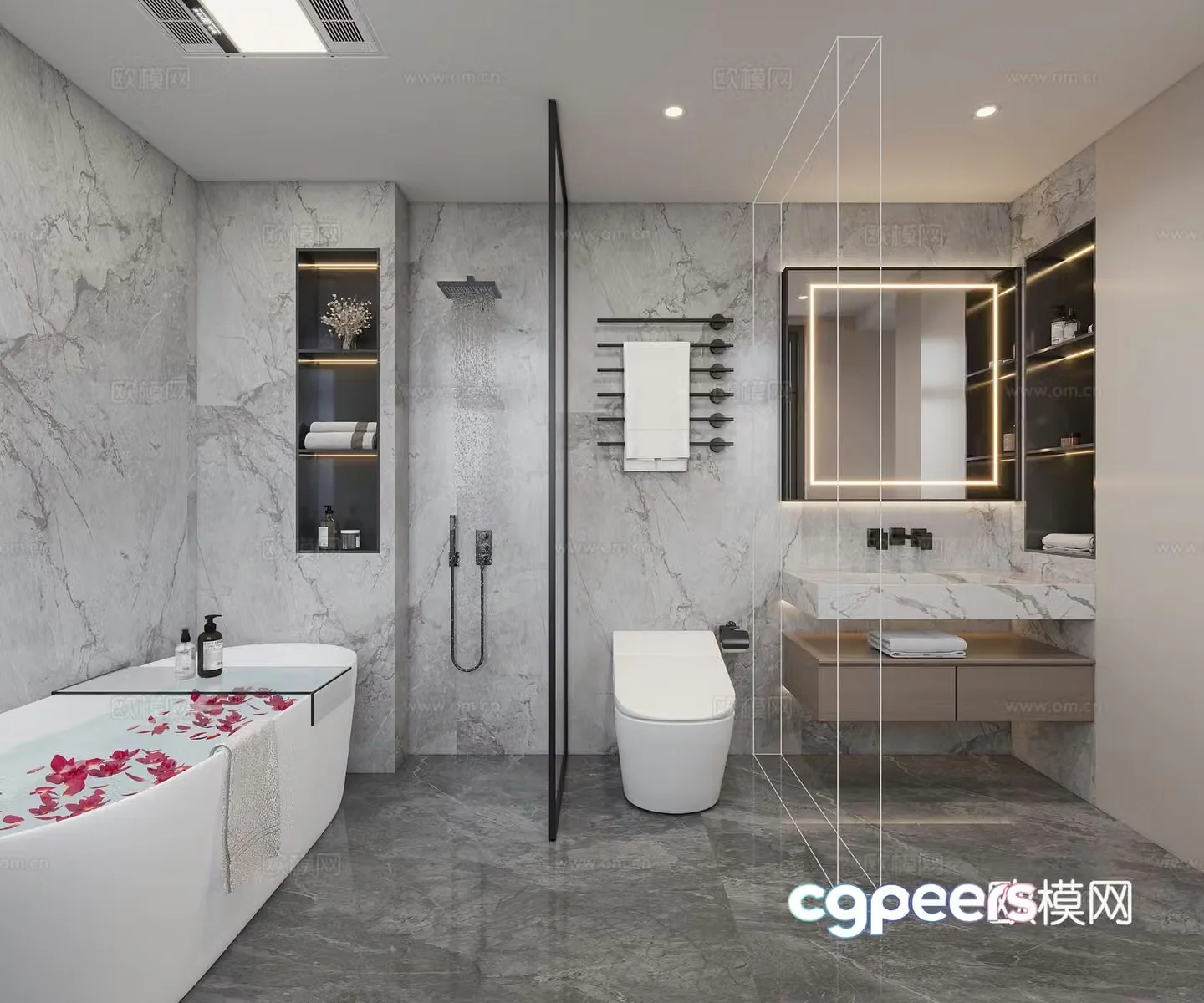 Modern bathroom bathroom 3d model