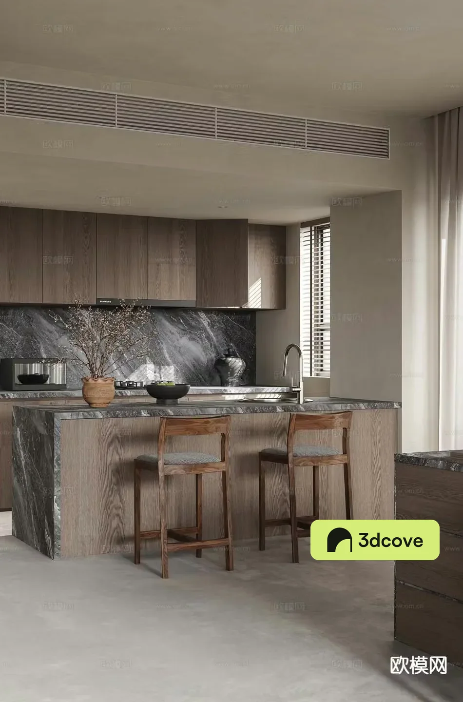 Modern island kitchen