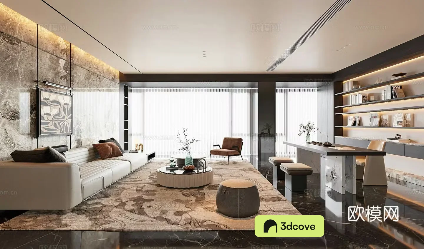 Modern light luxury living room
