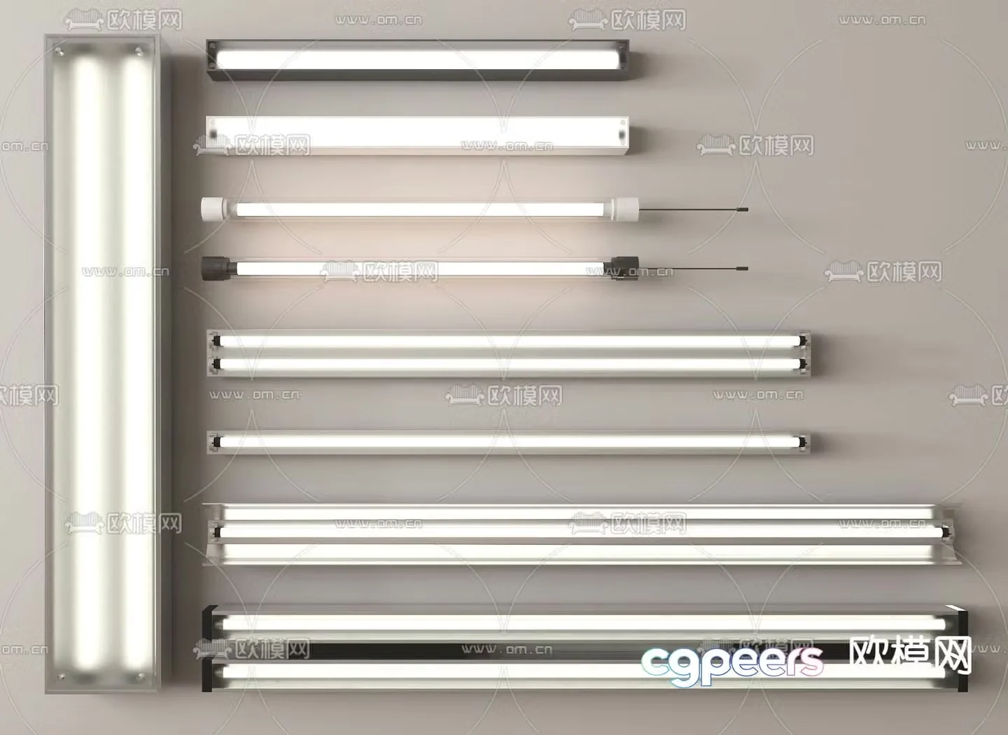 Wall lamp LED fluorescent lamp Linear lamp 3d model