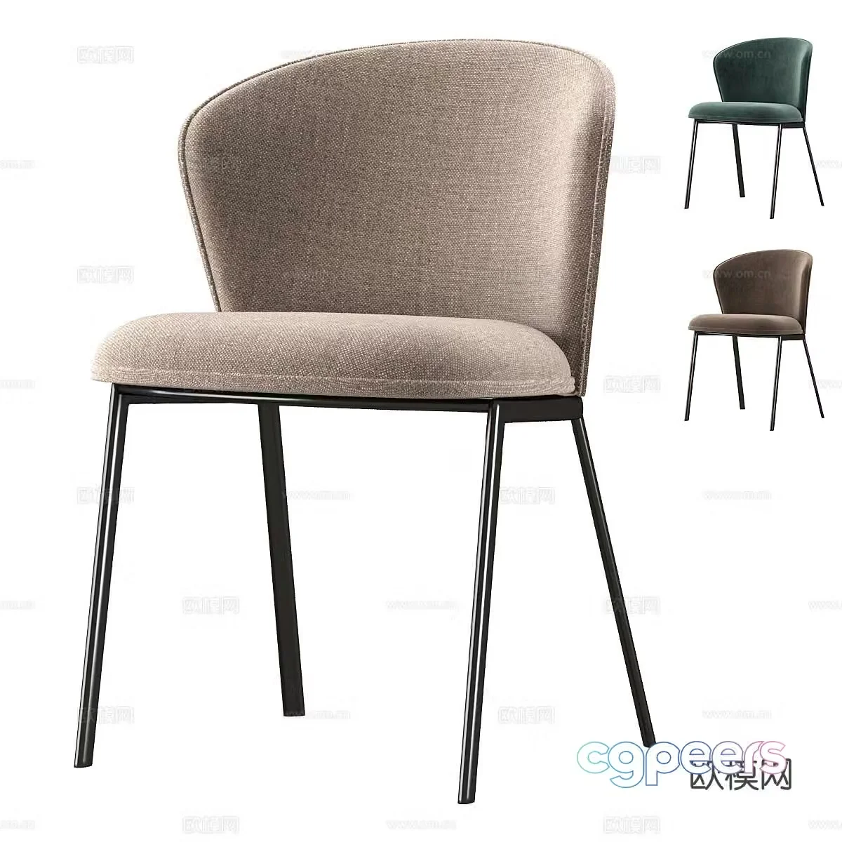 Modern chair dining chair 3d model