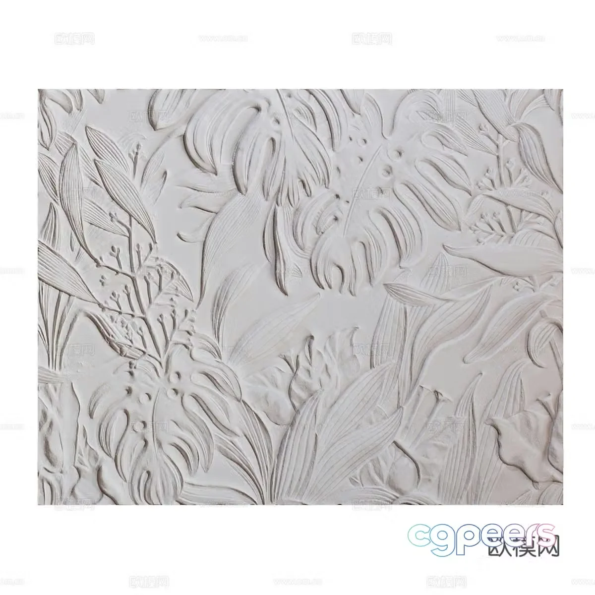 New Chinese style decorative gypsum board relief 3D model