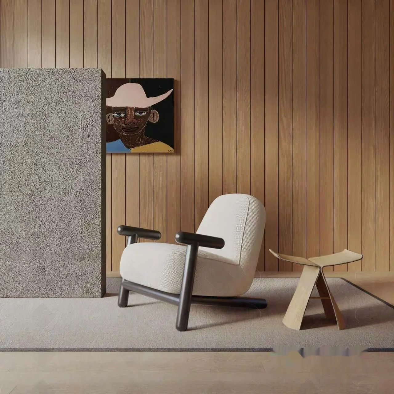 Modern Minimalist Chair 3D Model – 23090 – VRAY Render