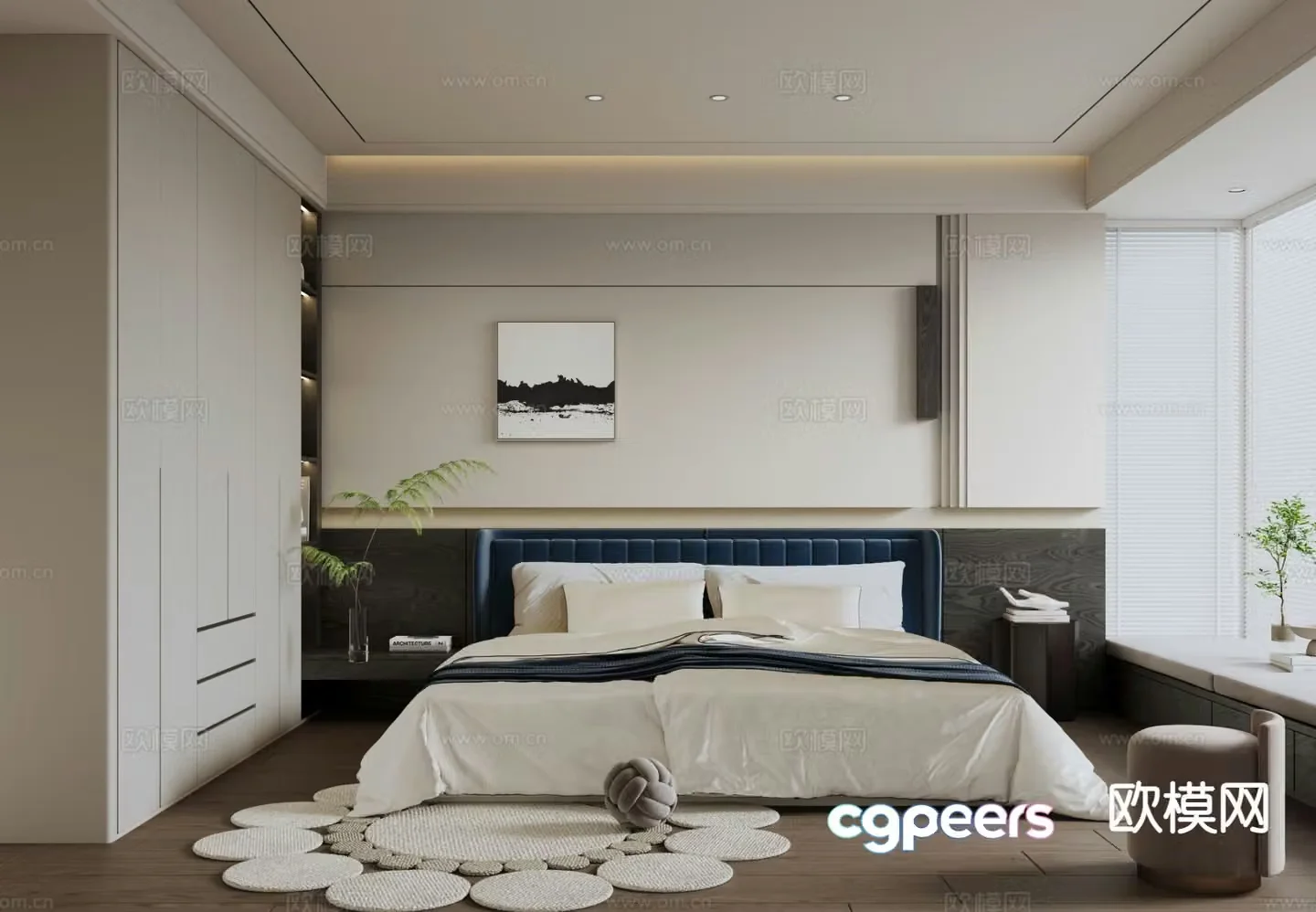 Modern bedroom second bedroom 3d model
