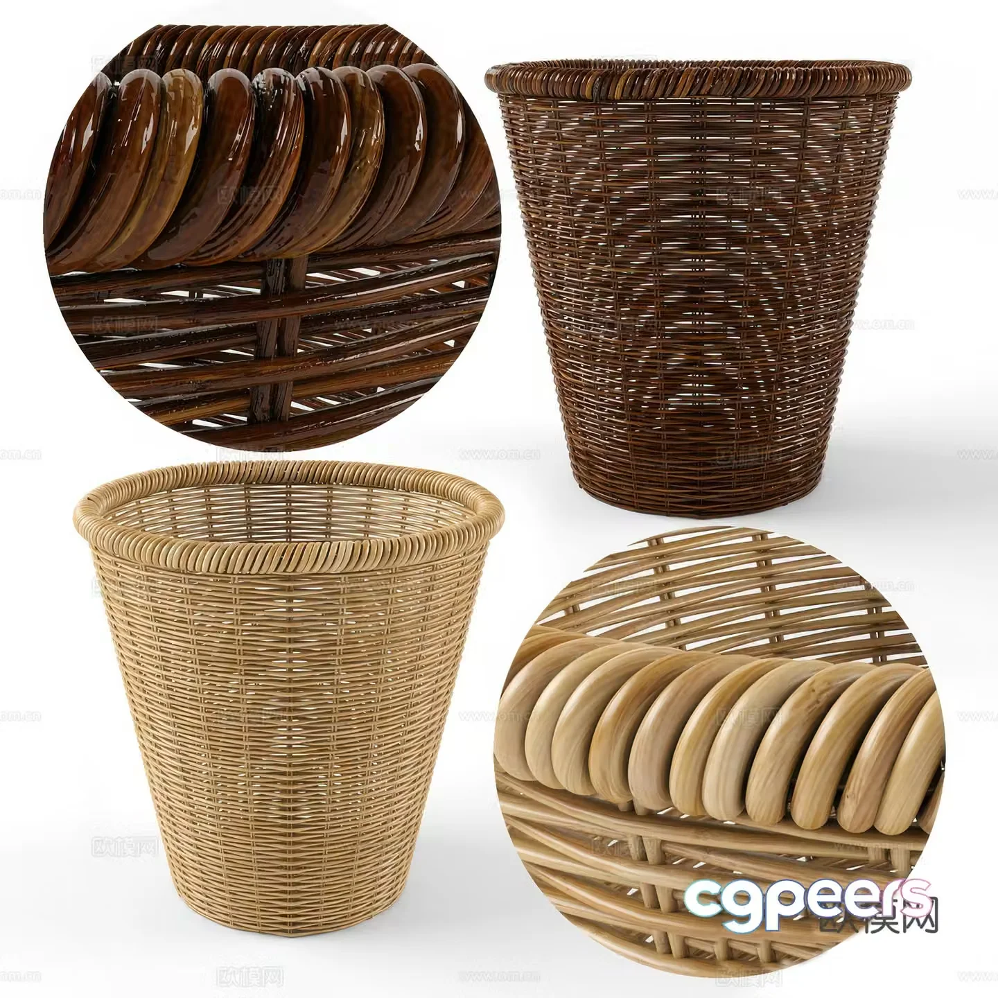 Laundry basket storage basket basket basket 3d model