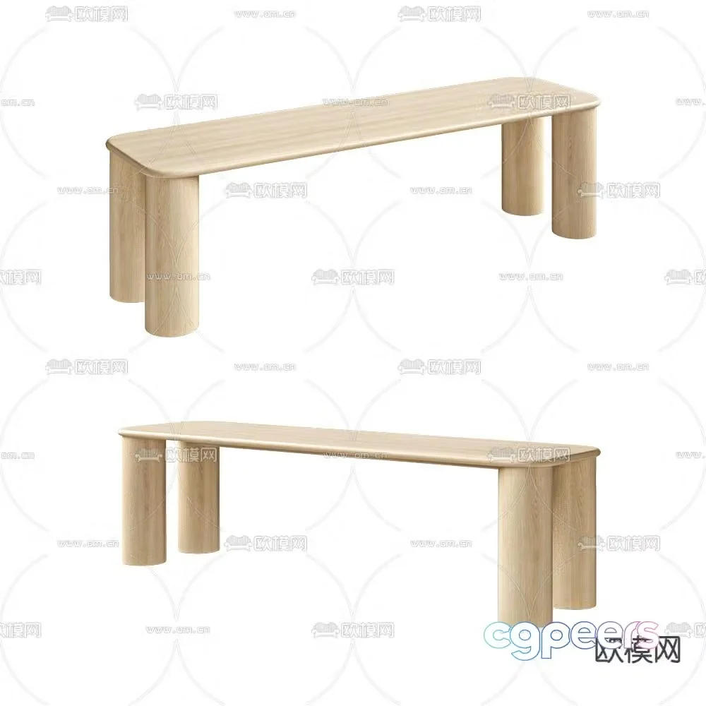 Found modern stool bench bench 3d model