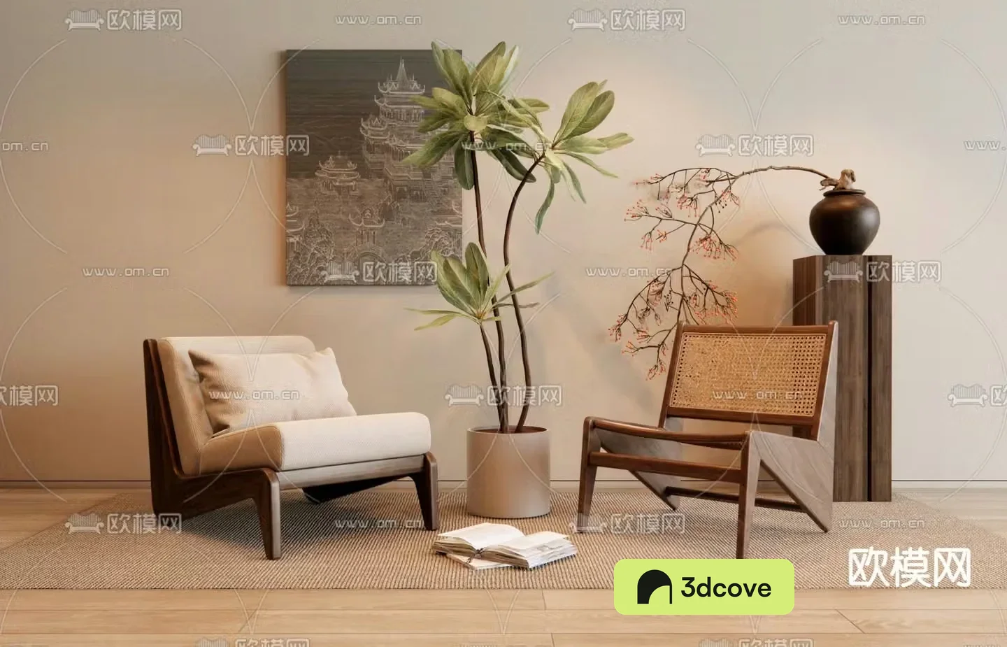 Wabi-sabi chair leisure chair rattan chair