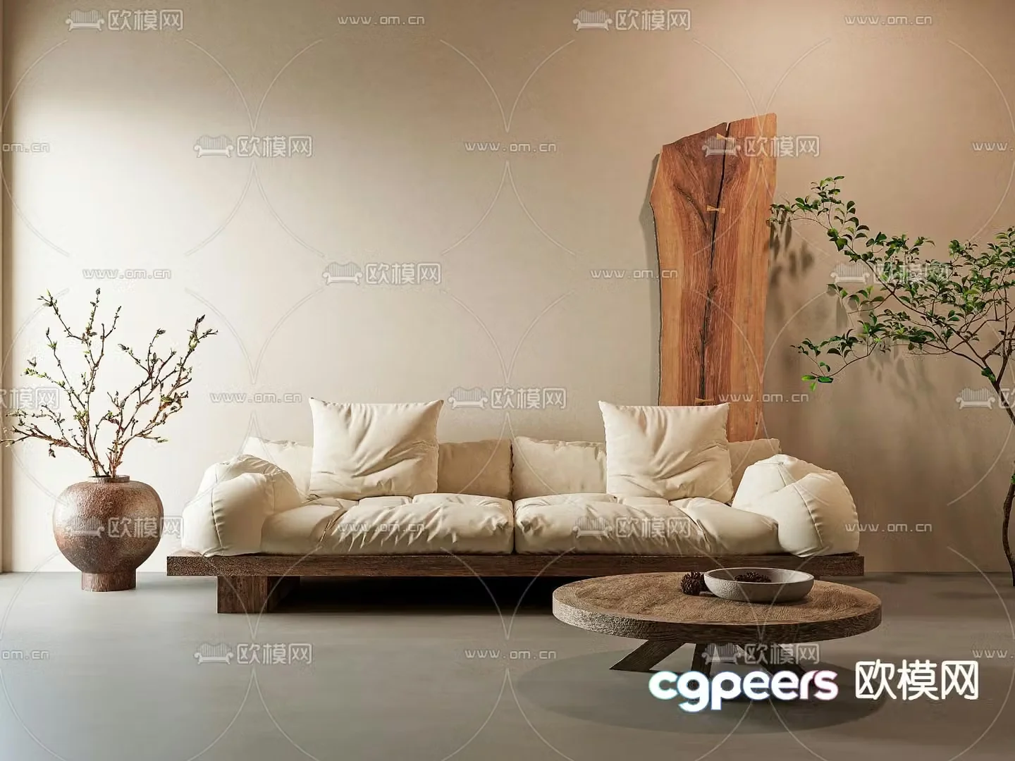 Medieval style sofa double sofa 3d model