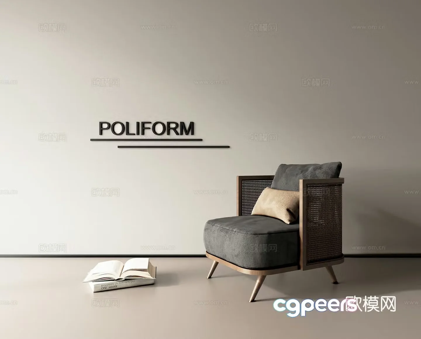 Leisure chair lazy sofa 3d model