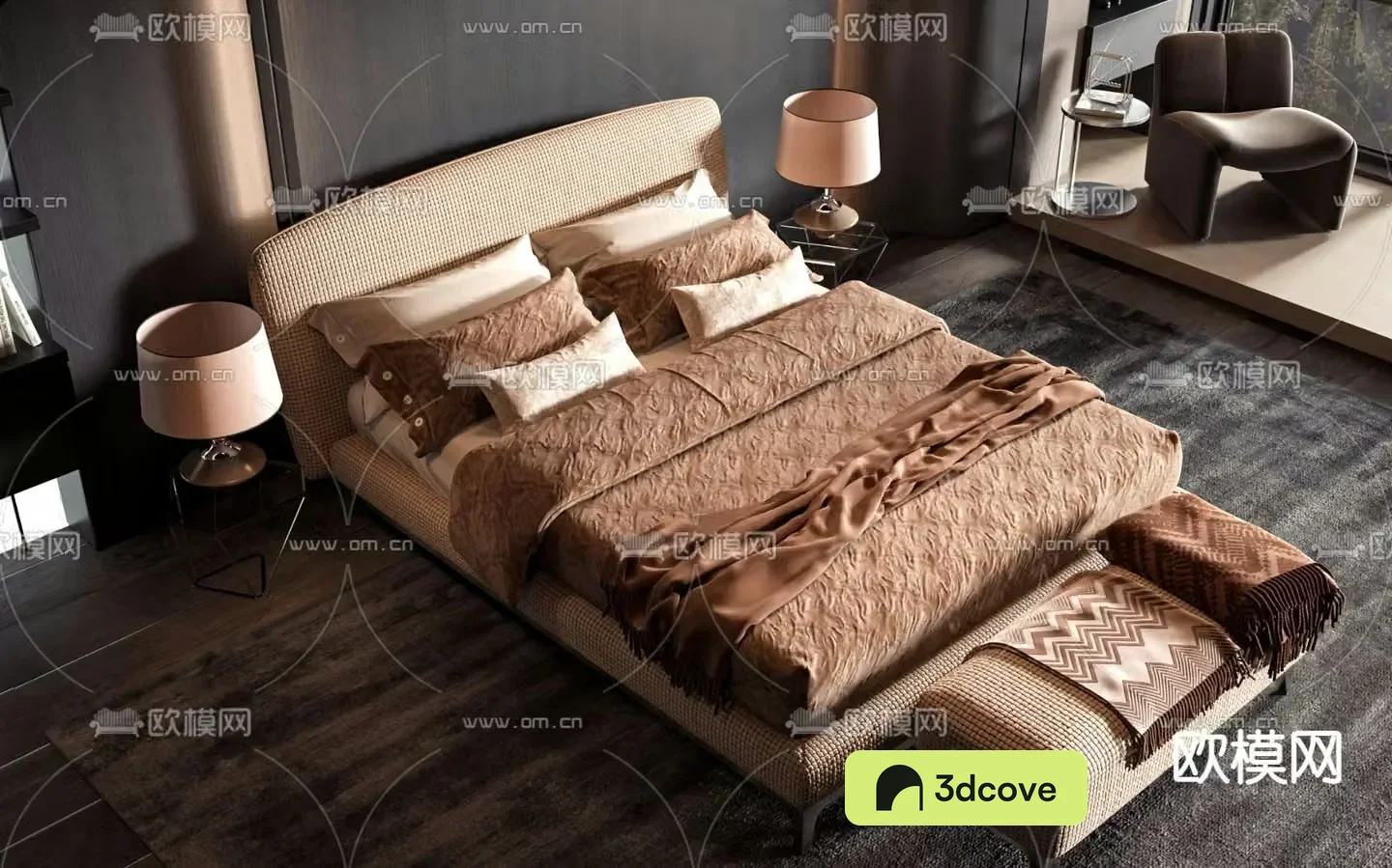 Commercial bed double bed
