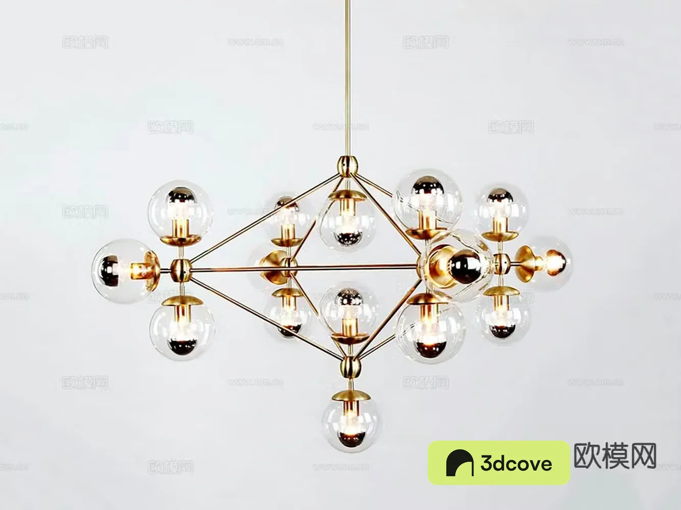 Light luxury glass chandelier