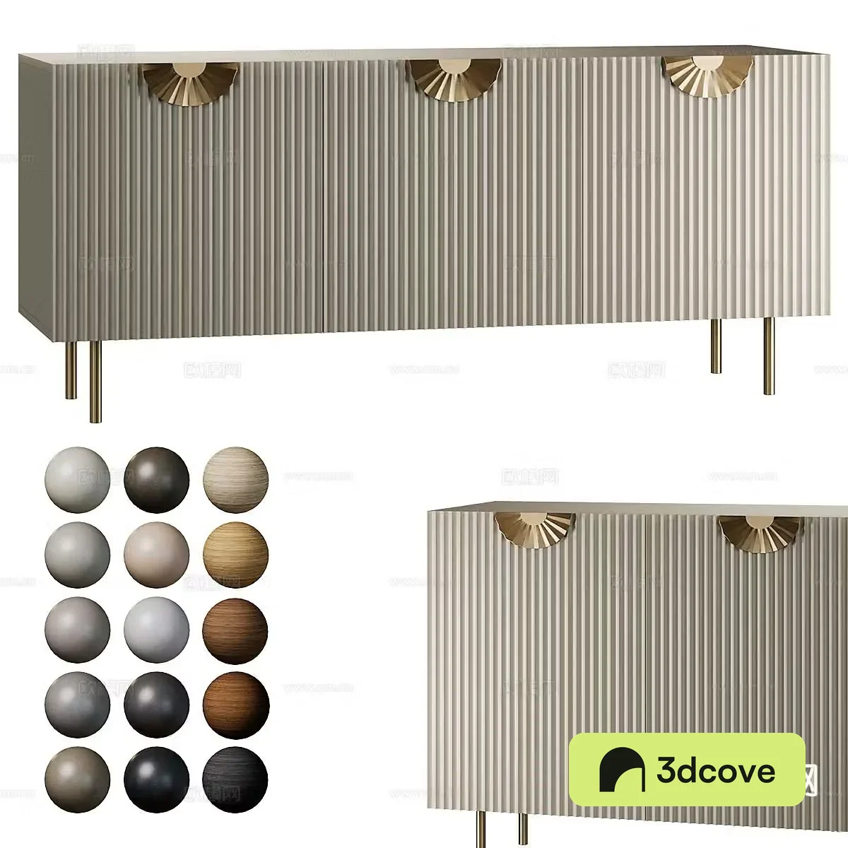 Modern side cabinet entrance cabinet 3d model
