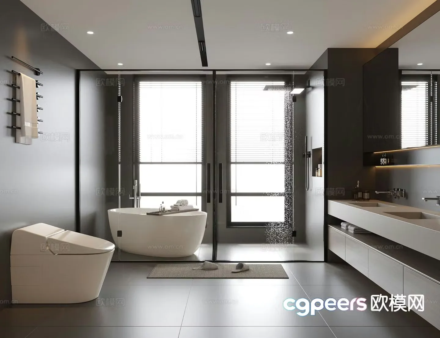 Modern bathroom bathroom 3d model