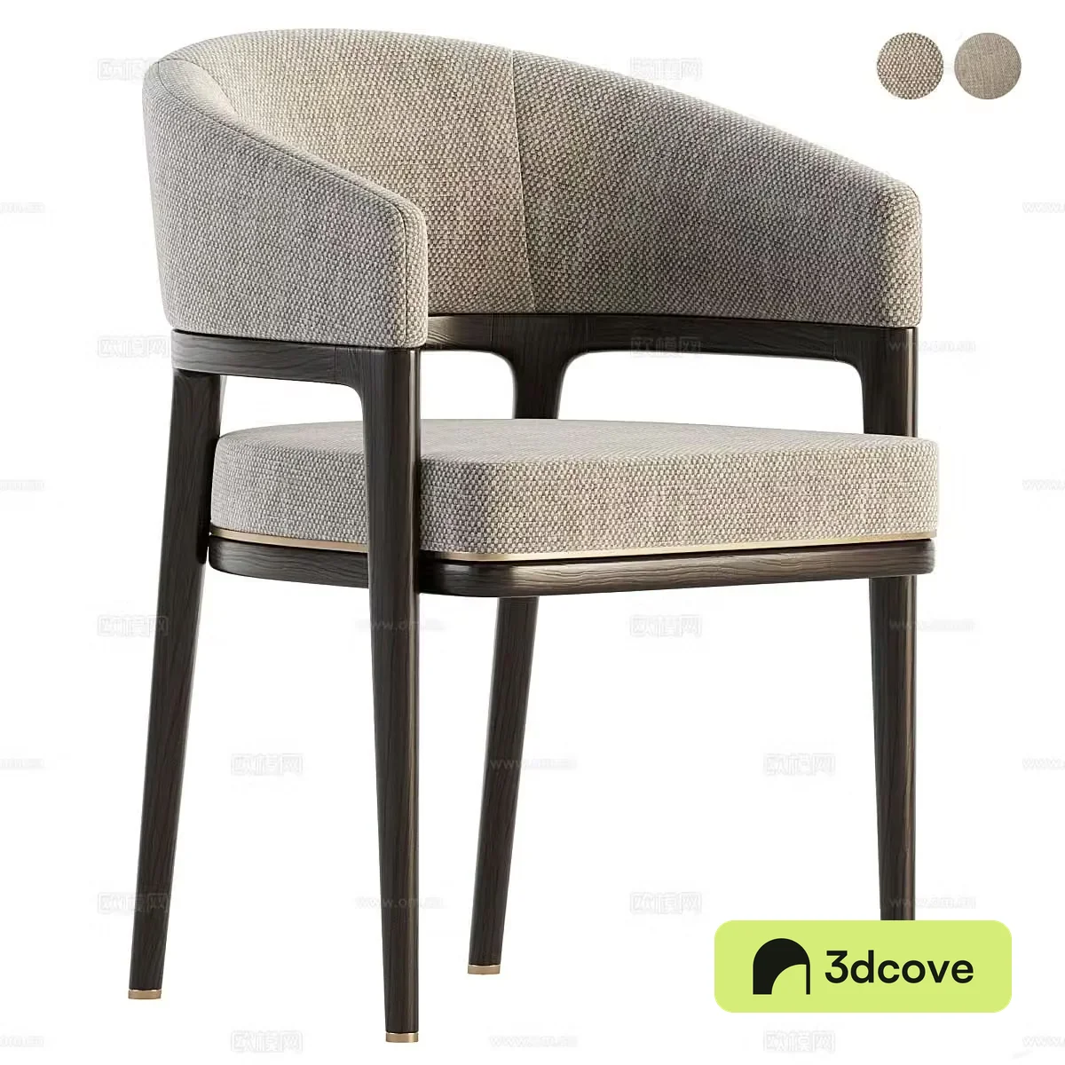 Modern dining chair single chair single chair 3d model
