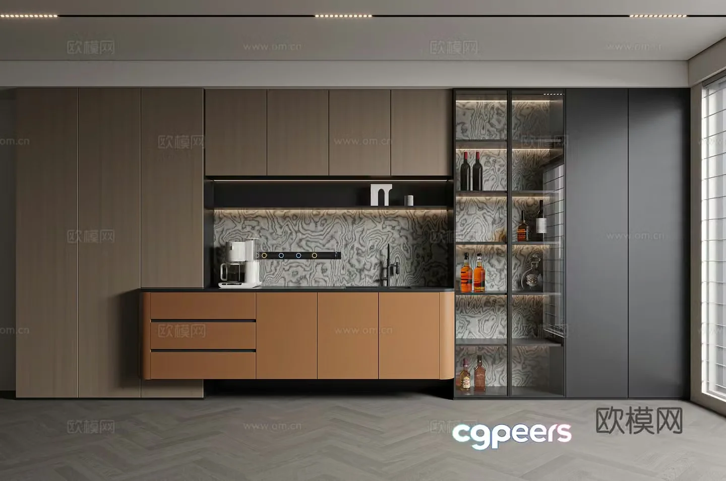 Modern Italian sideboard 3D model