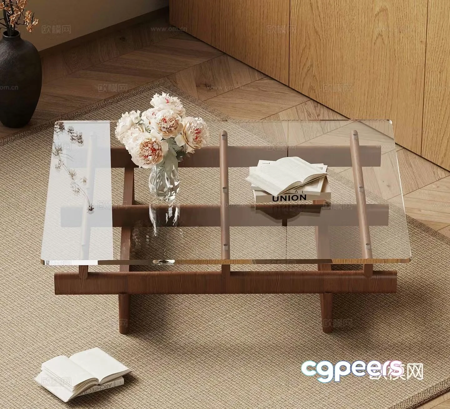 Middle-aged style coffee table 3D model