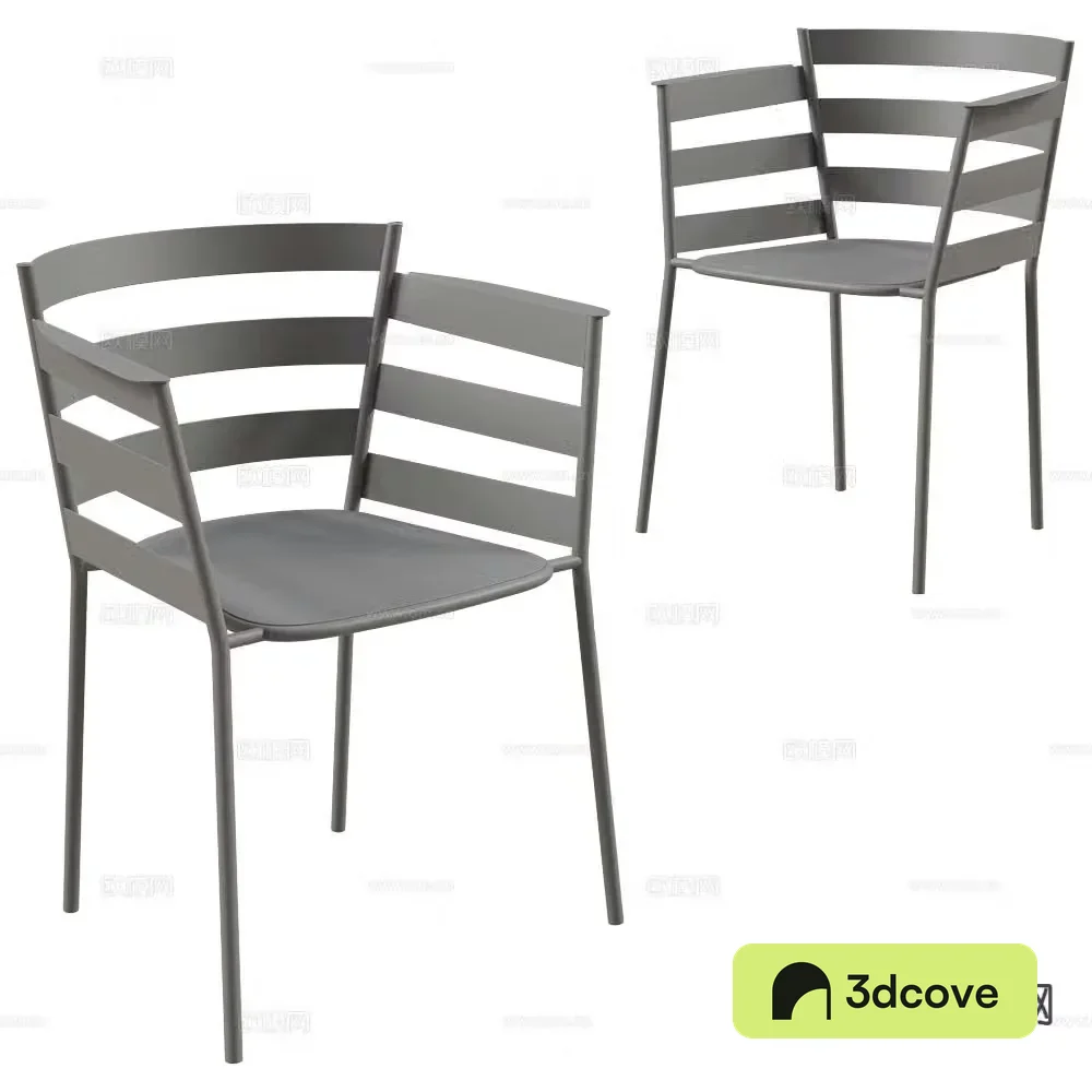 Fermob Nordic minimalist metal chair dining chair outdoor chair armchair