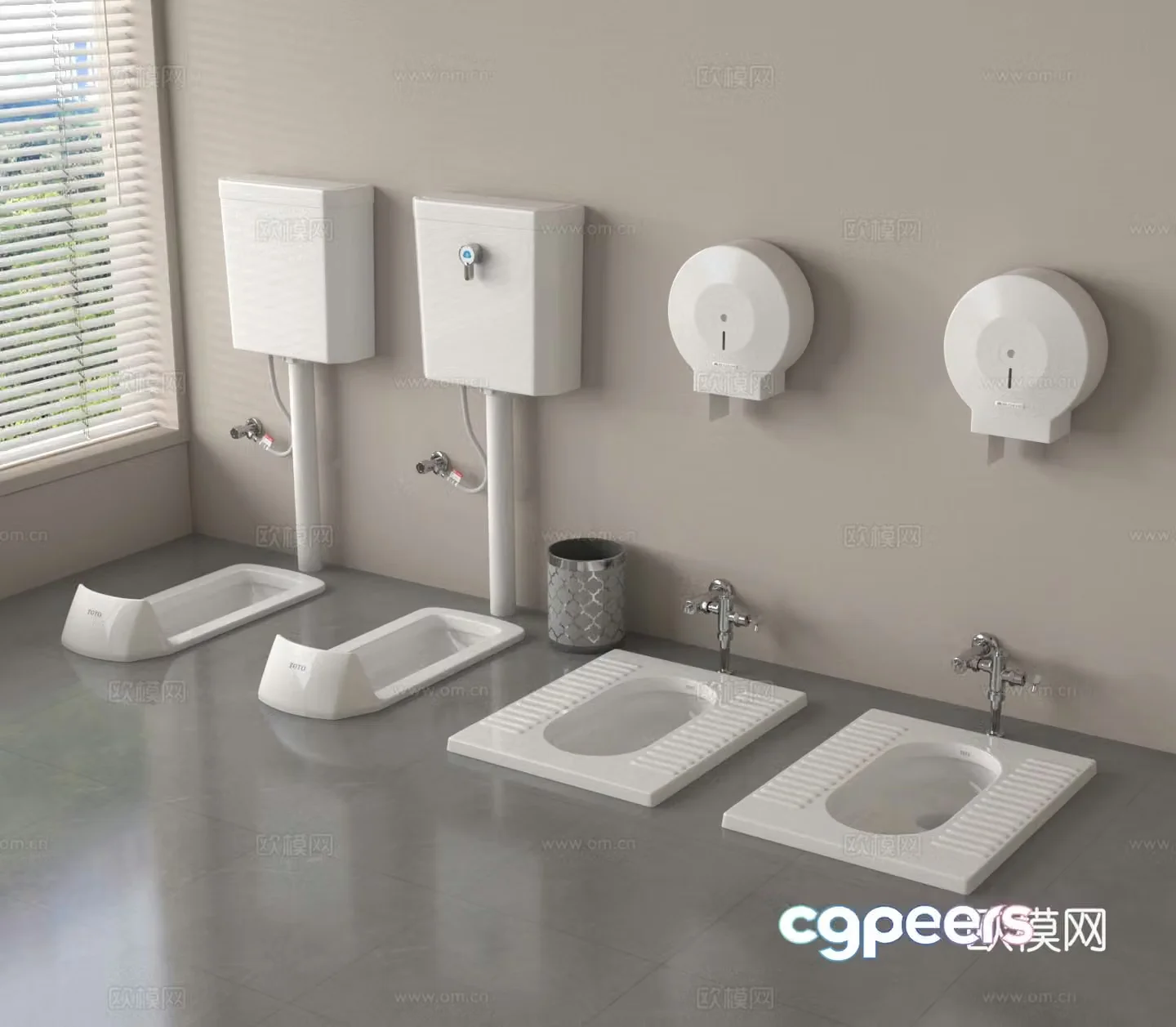 Squat piss 3d model