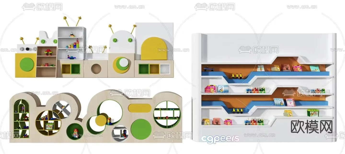 Modern children’s decorative cabinet 3d model