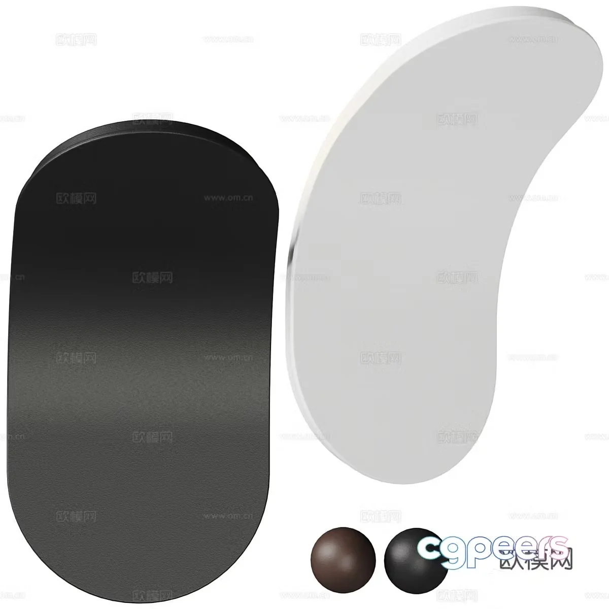 Modern minimalist decorative wall lamp 3d model