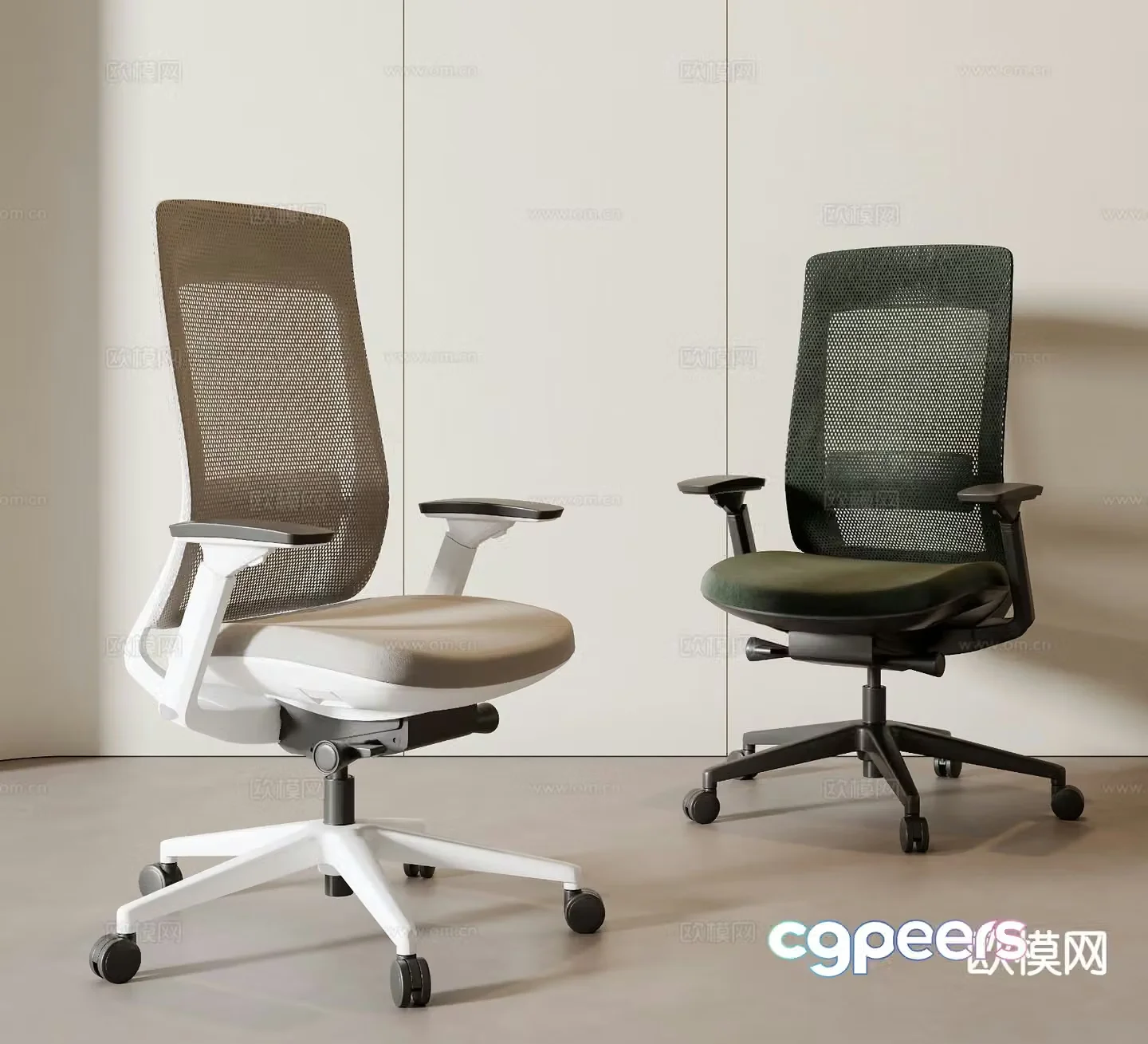 Modern office chair conference chair staff chair 3d model