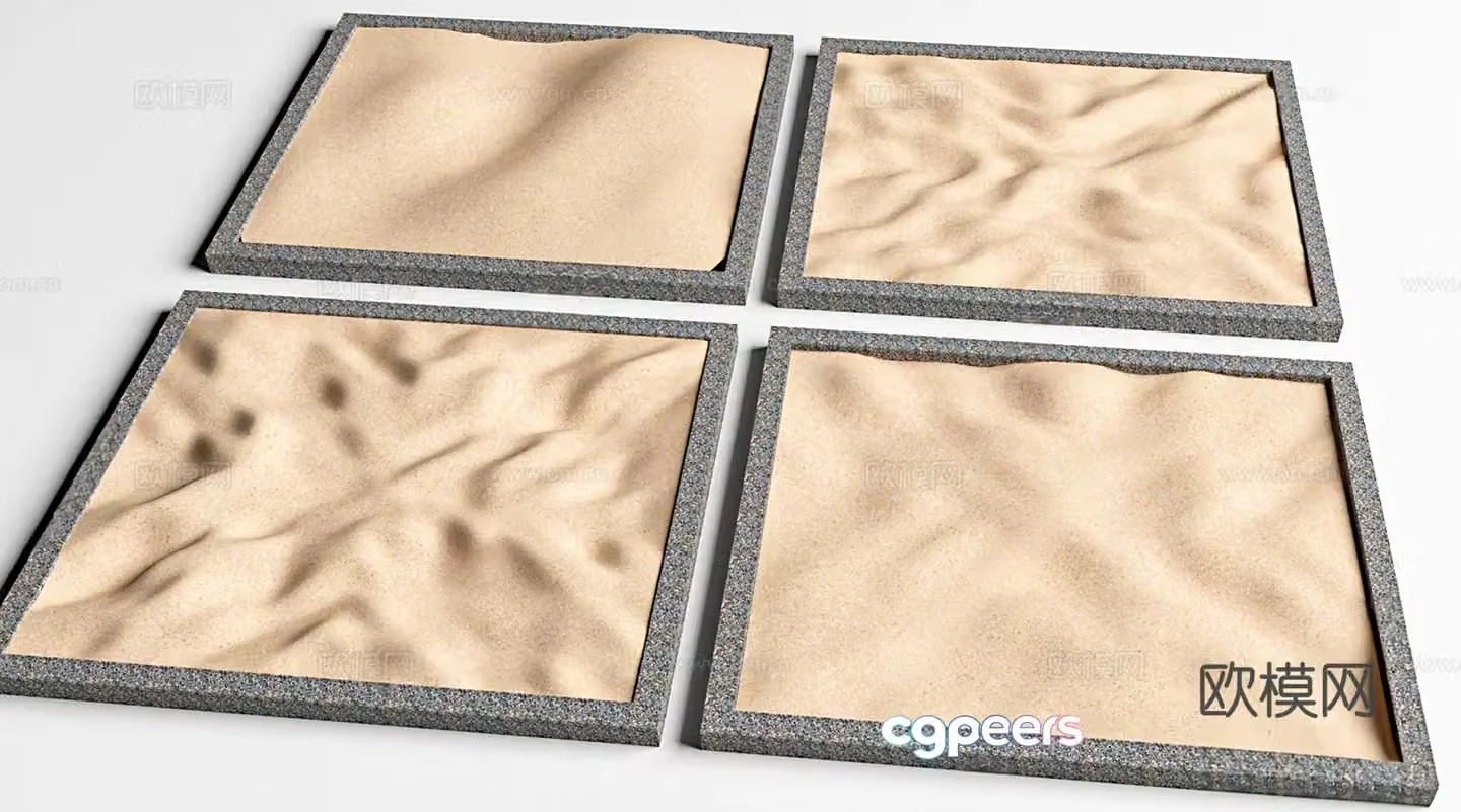 Micro Terrain Beach Desert Sand Land Sand Pit 3D Model