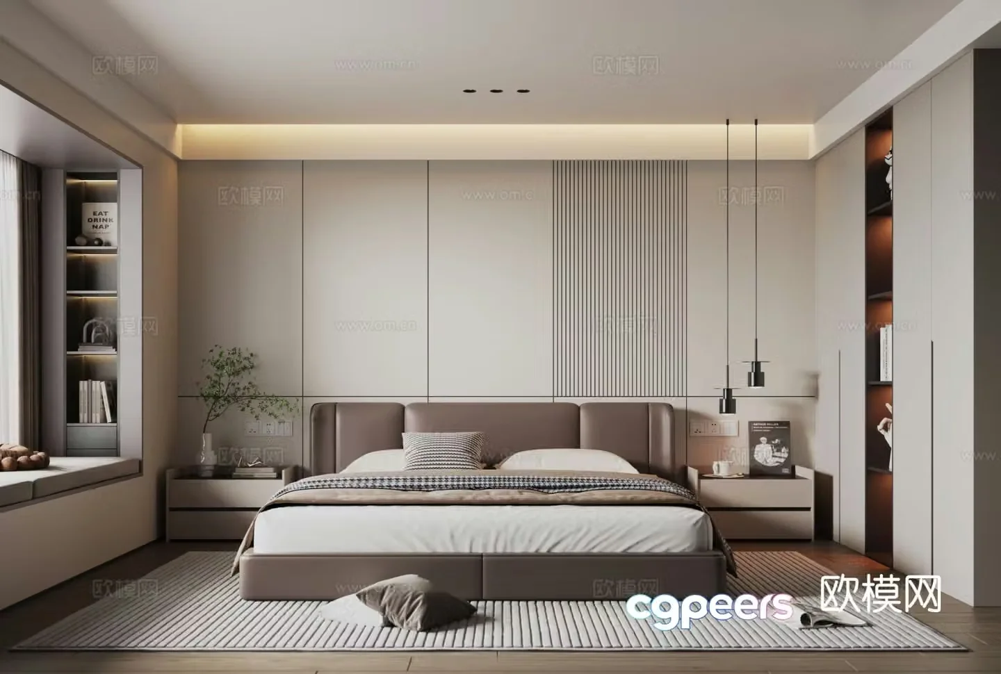 Italian style bedroom 3d model