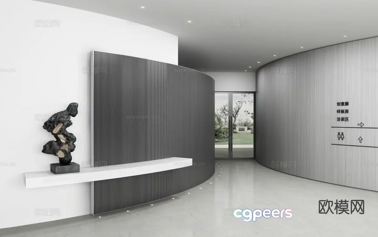 Entrance hall entrance hall aisle 3D model