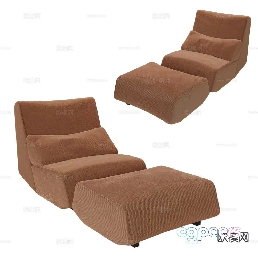 Prostoria beanbag sofa footrest 3d model