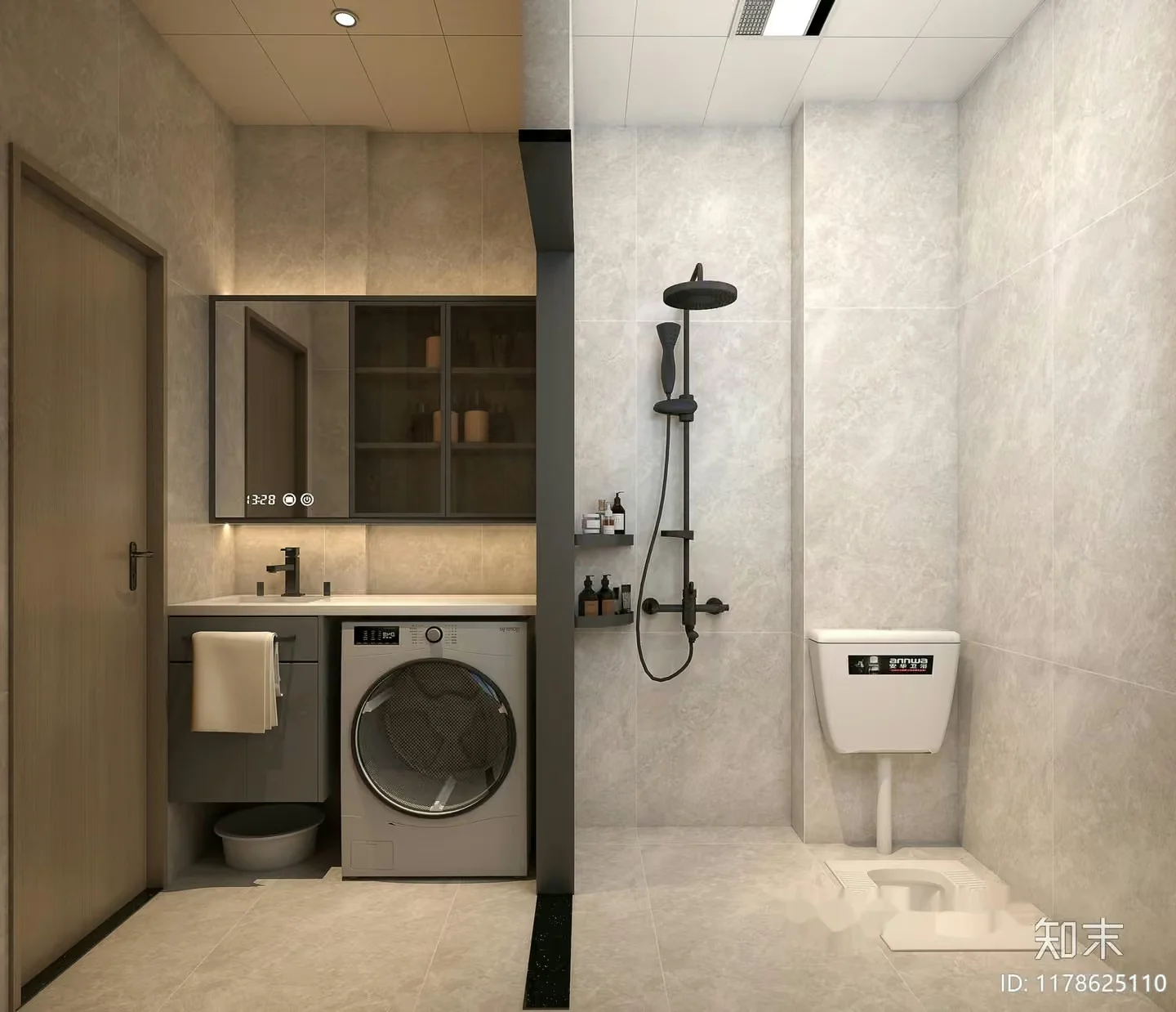 Modern Bathroom 3D Model – 1516 – VRAY Render