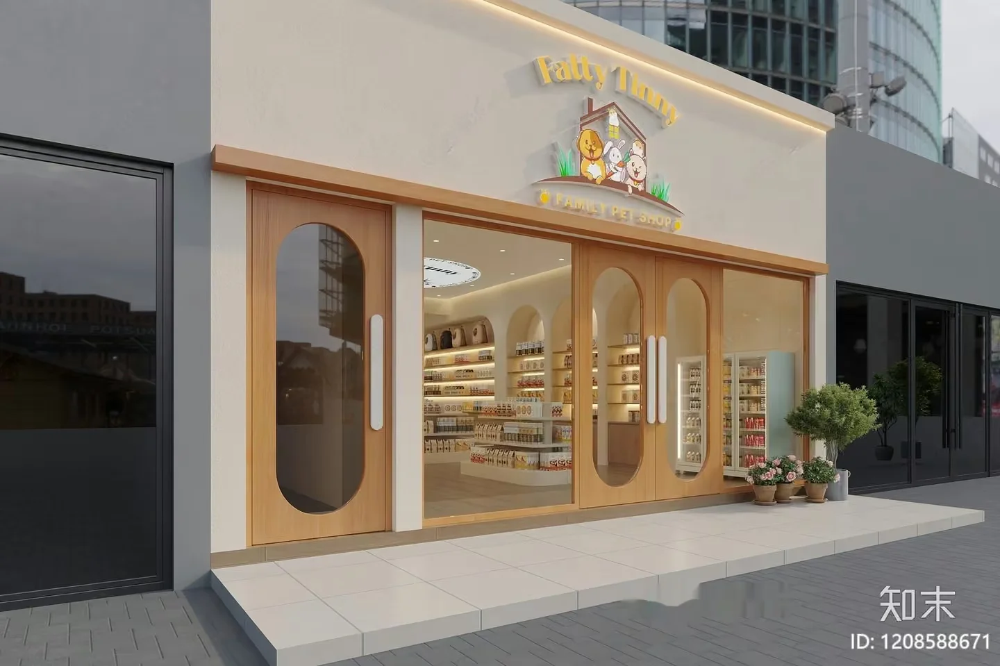 The Single Main Subject Is A Pet Shop 3D Model – 4414 – VRAY Render