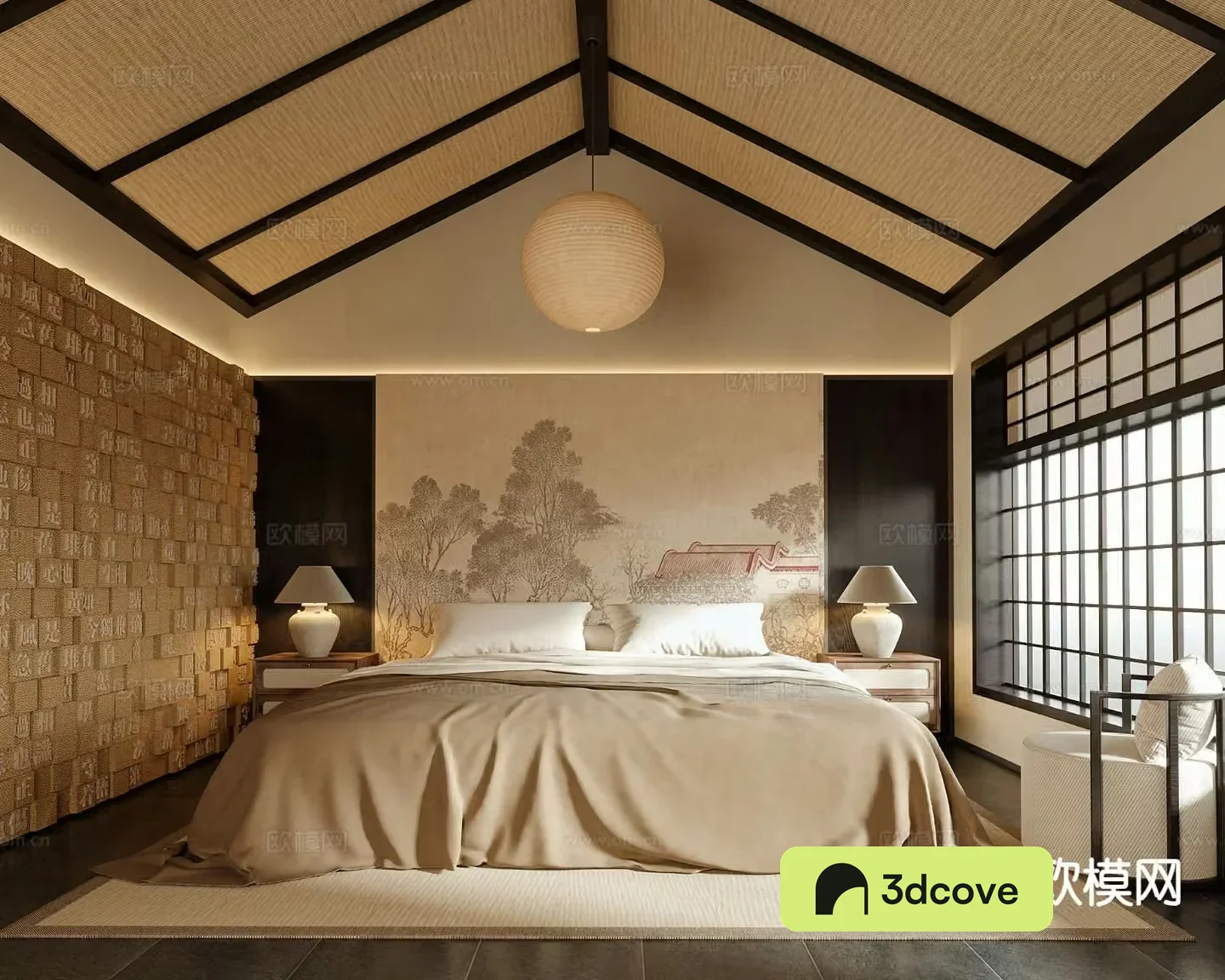 New Chinese style bedroom master bedroom