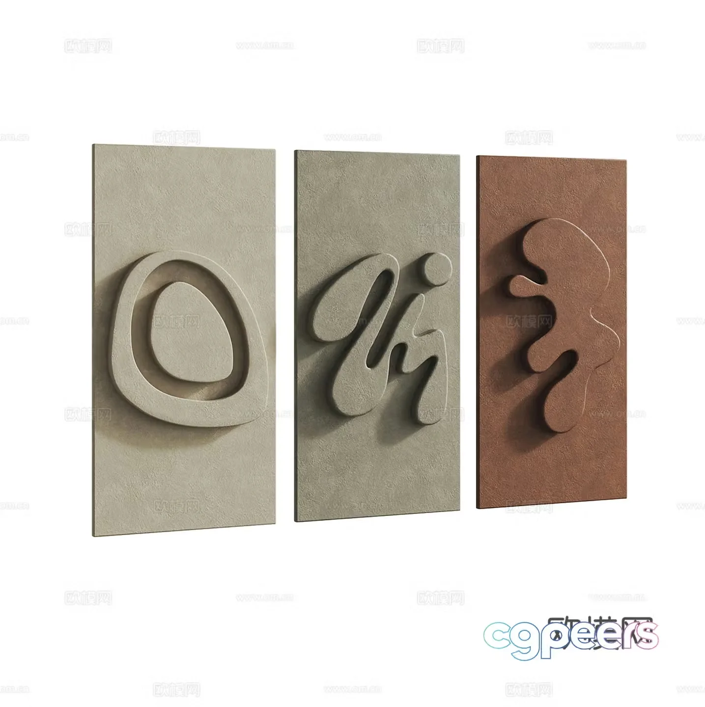 3D model of wall decoration 3D hanging painting