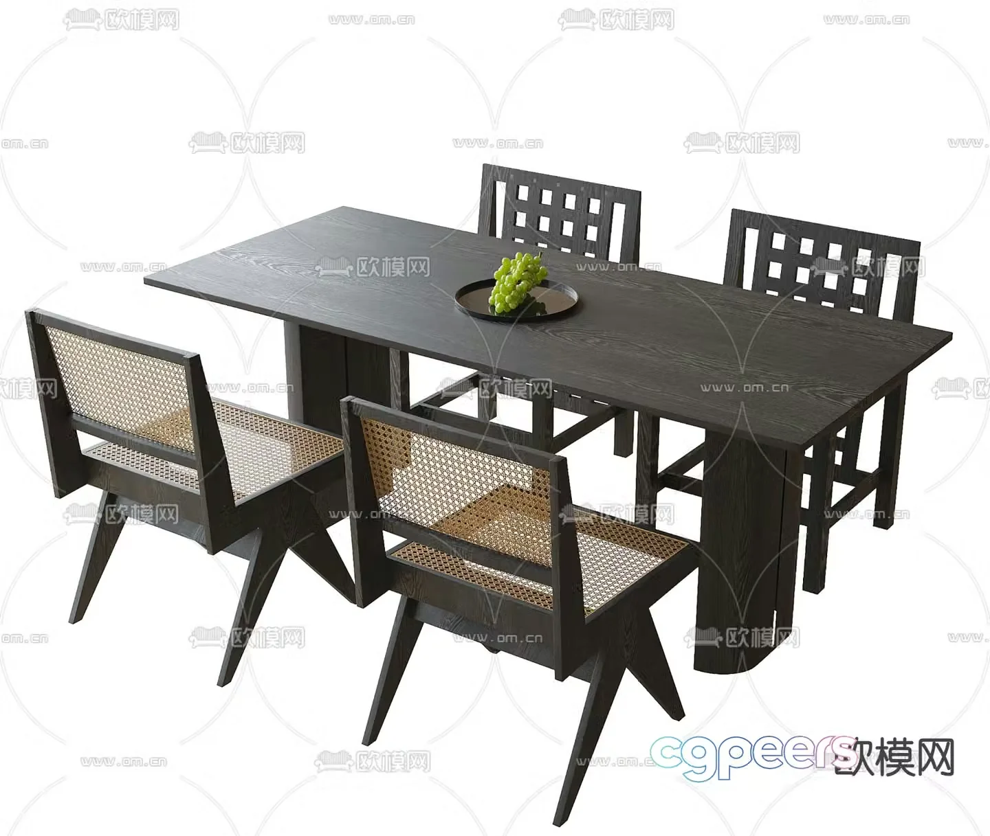 Wasabi Dining Table and Chair 3D Model
