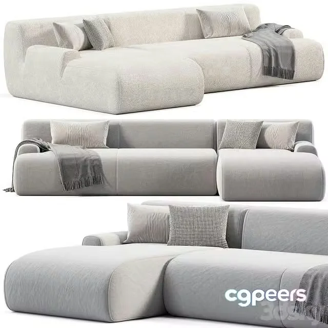 3ds Max Free – Meridiani Norton sofa (corner)