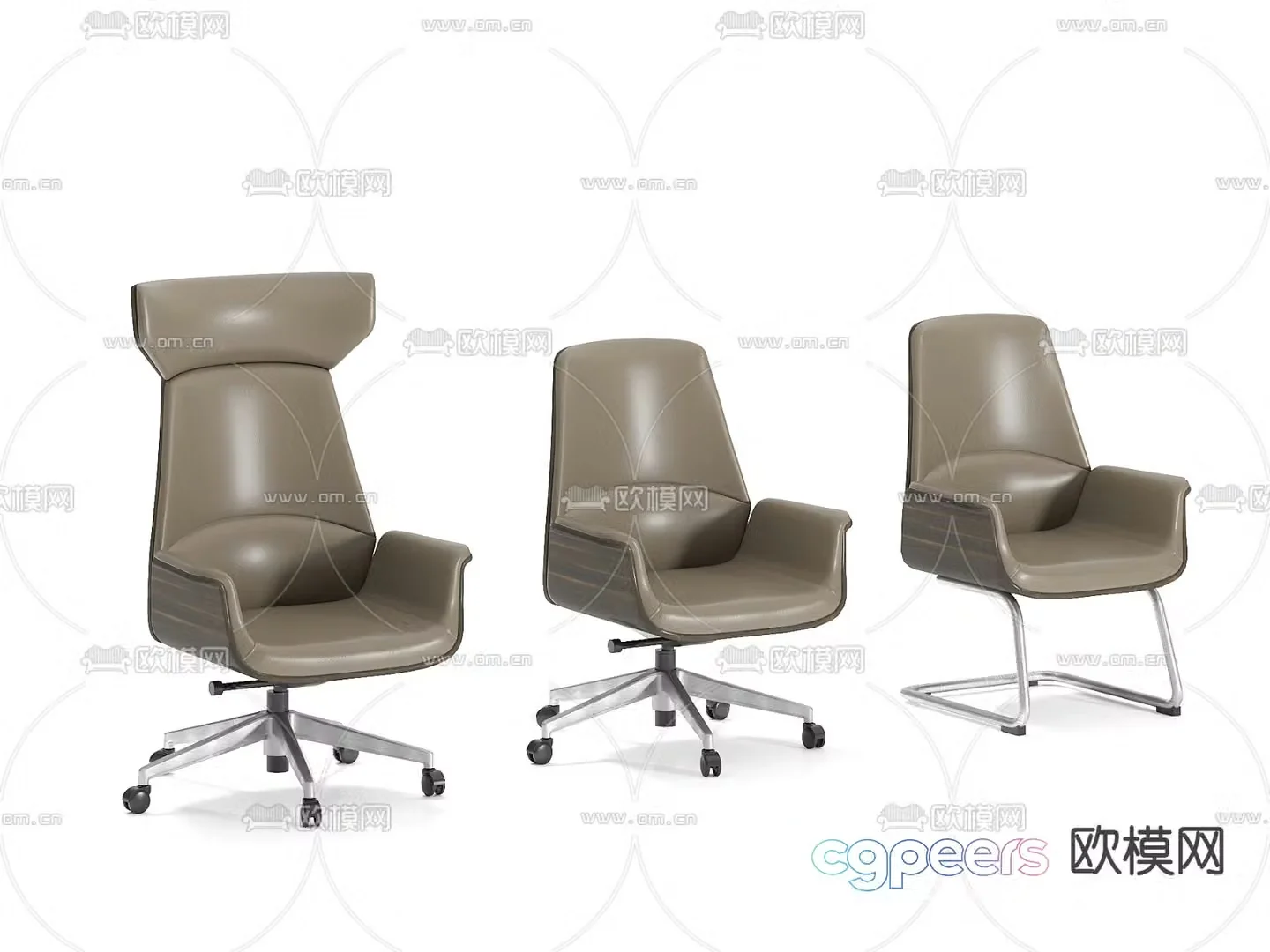 executive chair office chair boss chair front chair 3d model