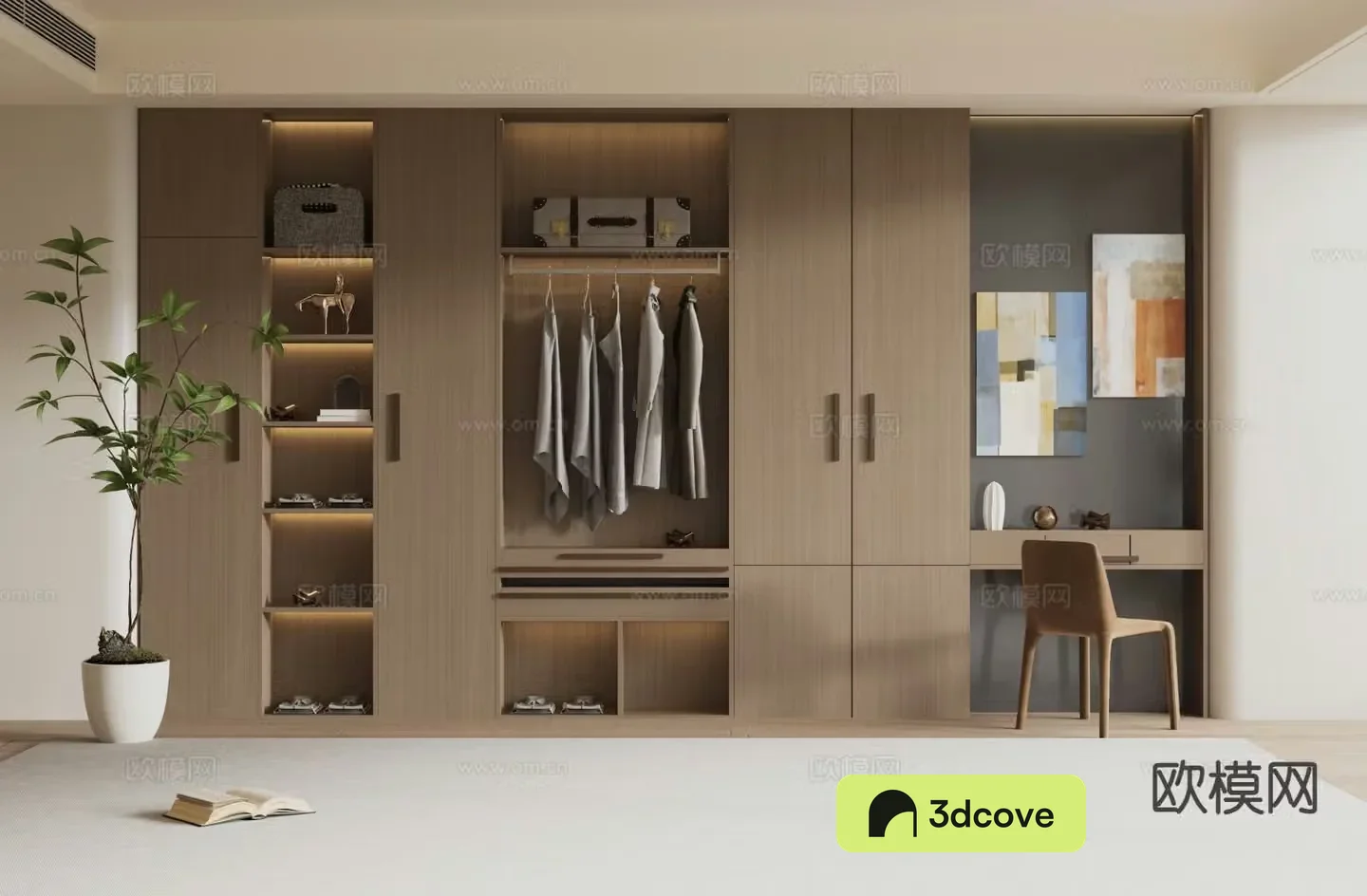 Modern wardrobe integrated wardrobe