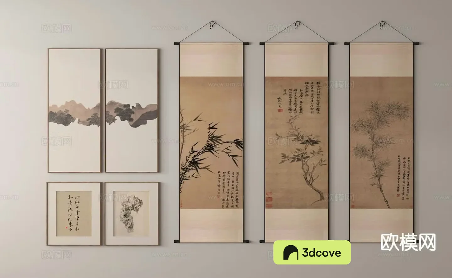 New Chinese style hanging paintings scroll paintings ink paintings