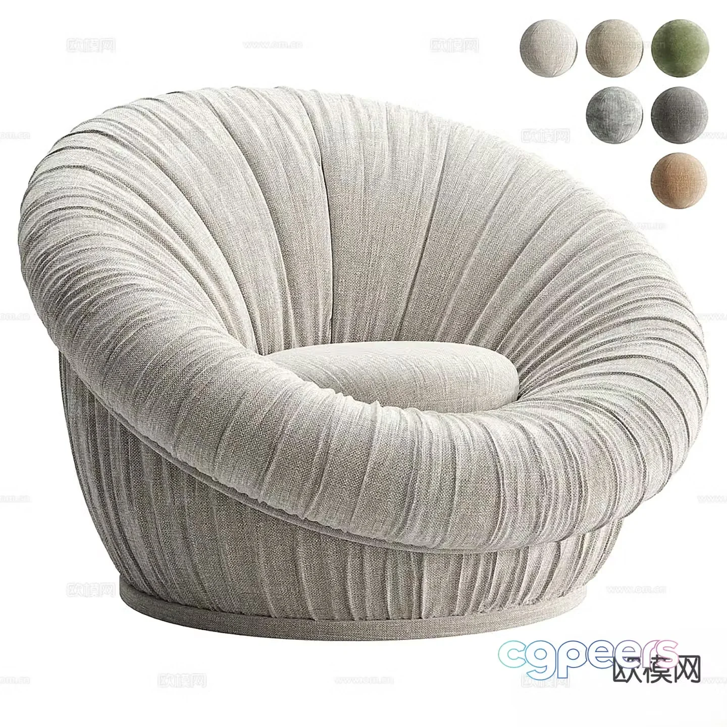 Modern flower sofa leisure sofa 3d model
