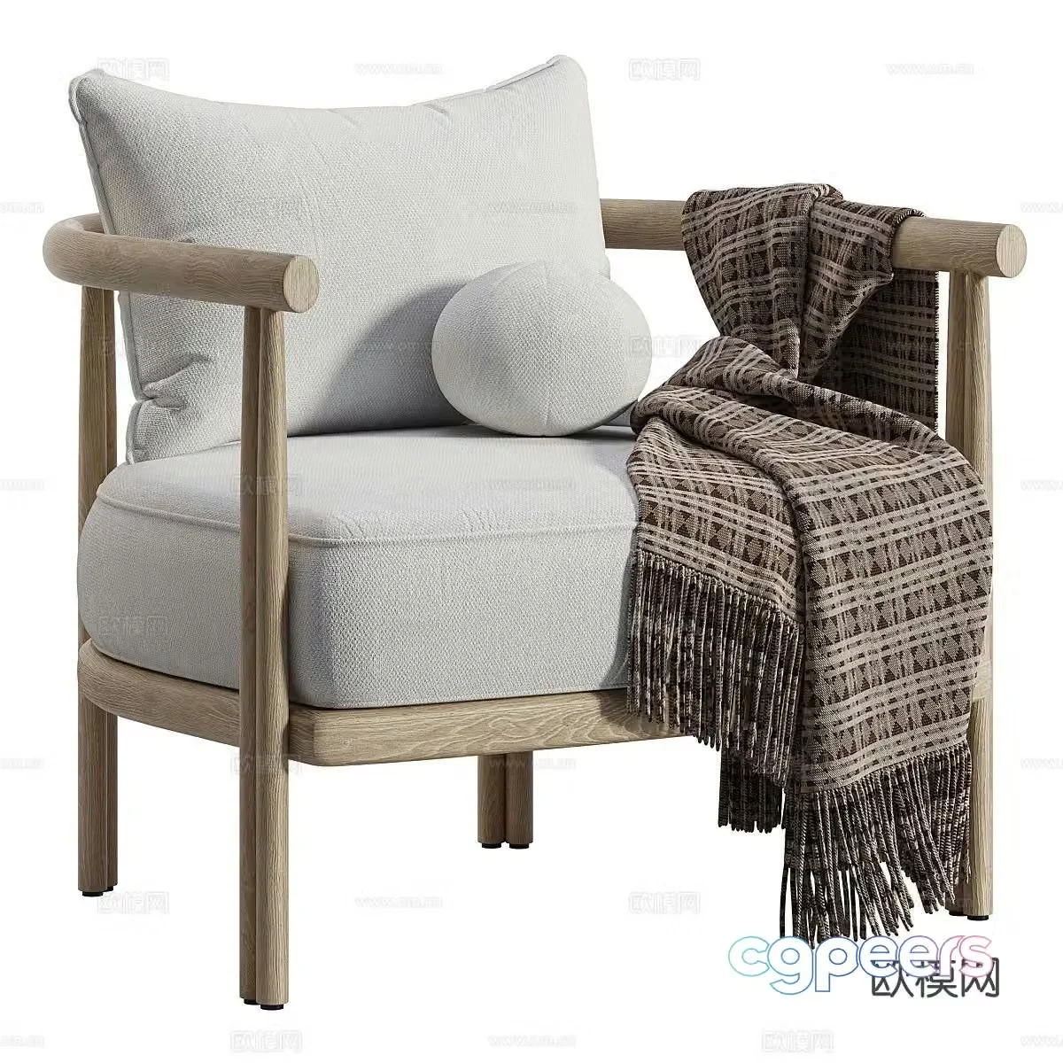 Wabi-sabi chair sofa chair leisure chair 3d model