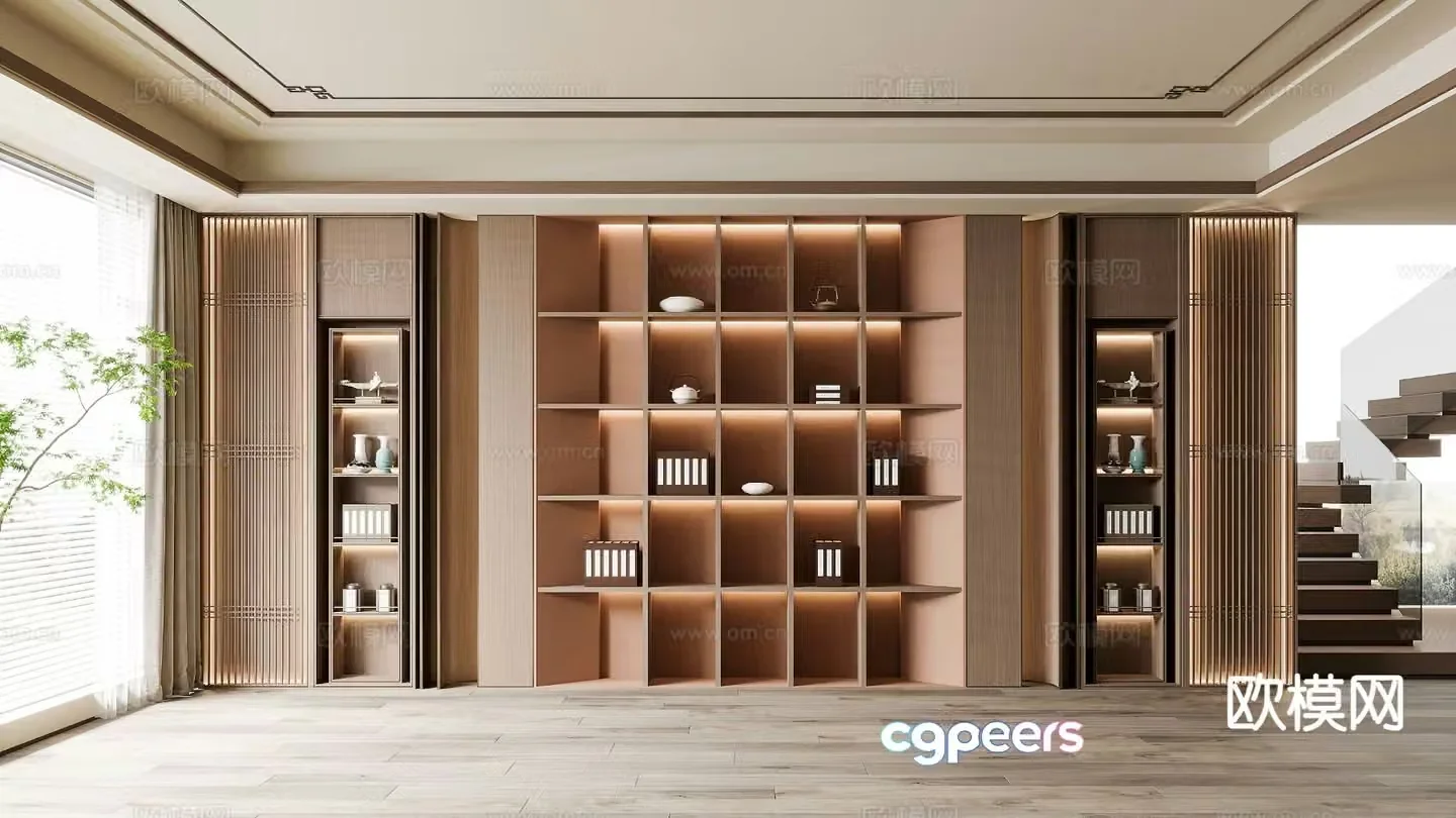 New Chinese tea cabinet 3D model