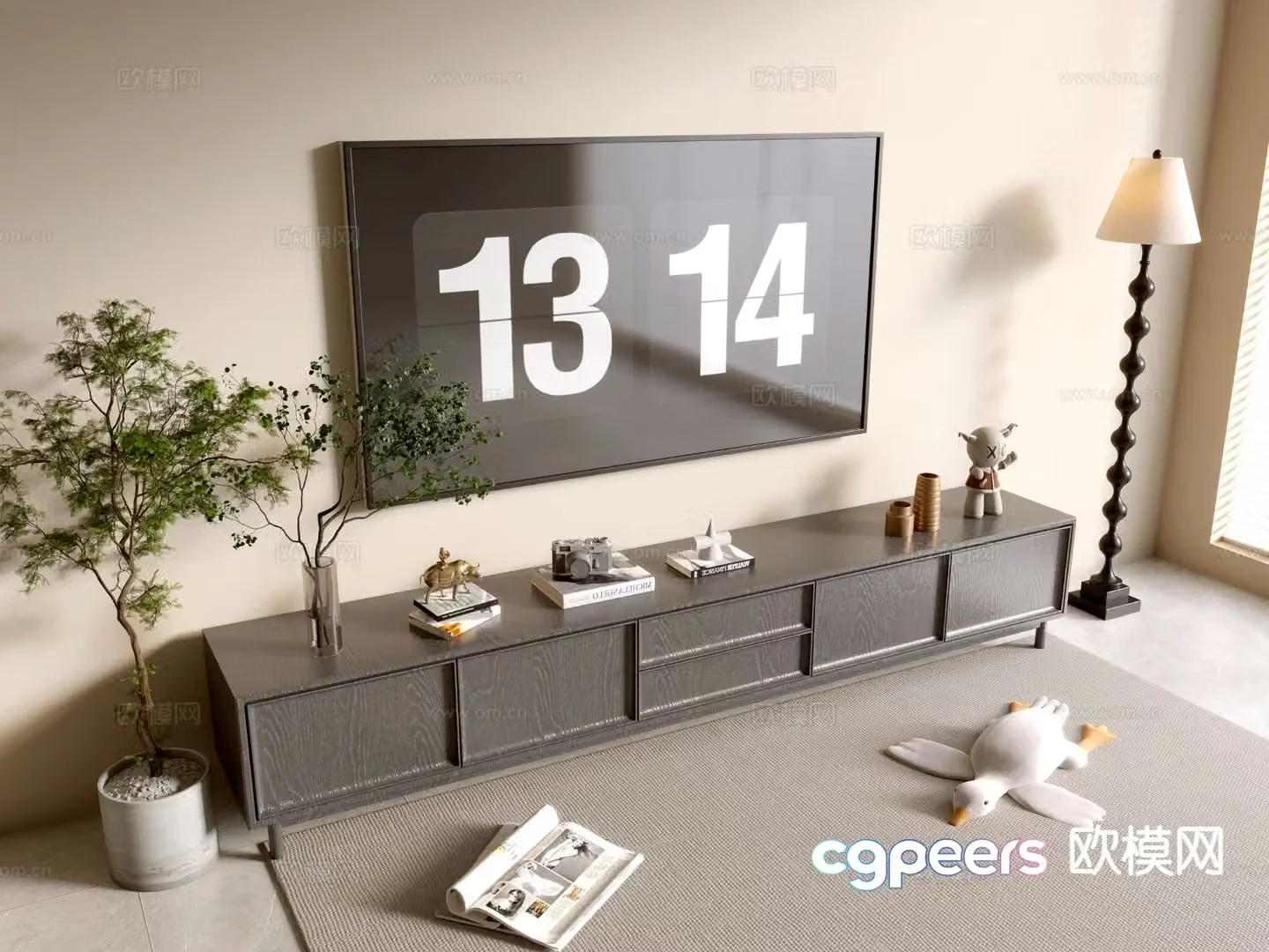 Modern TV cabinet 3d model