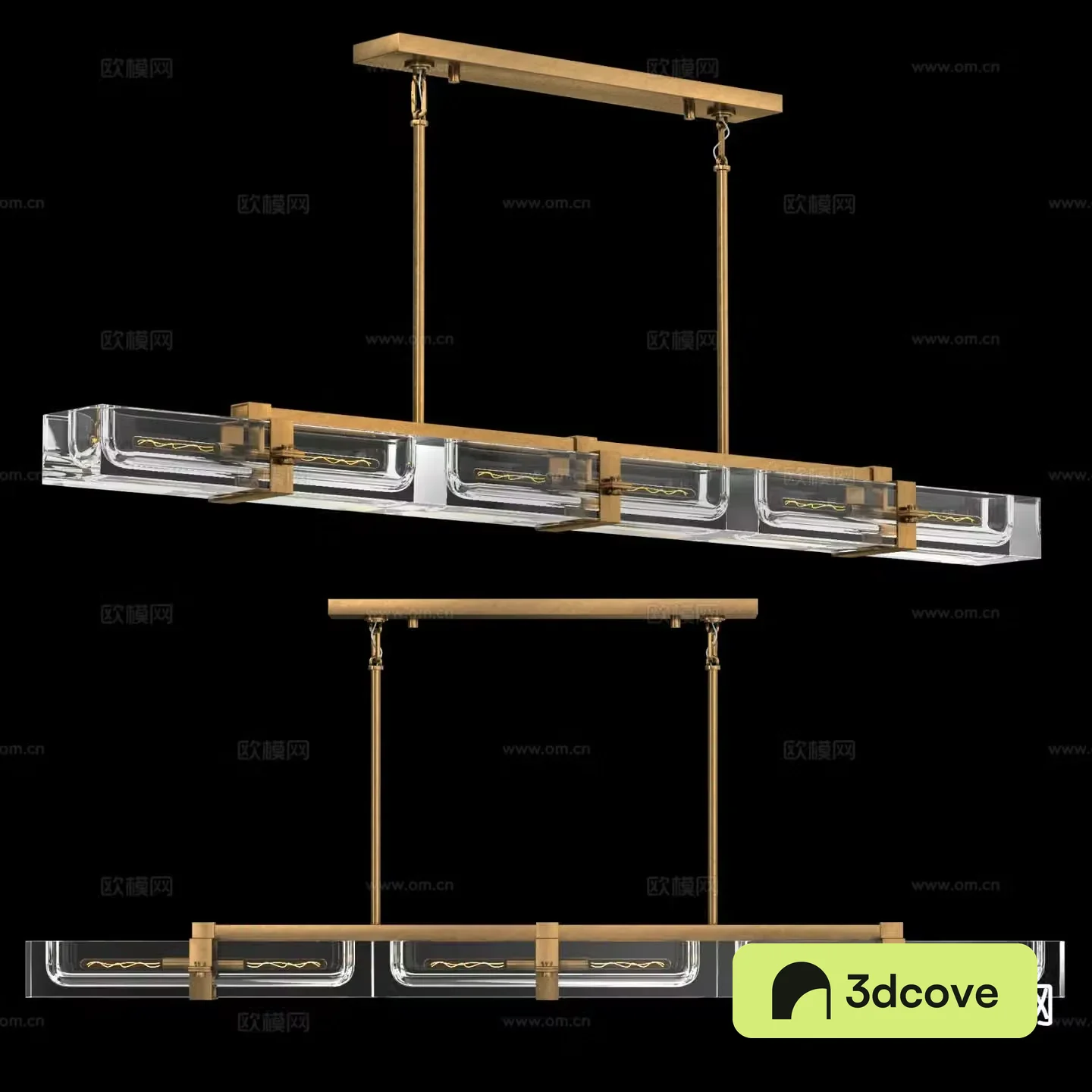 Light luxury linear chandelier