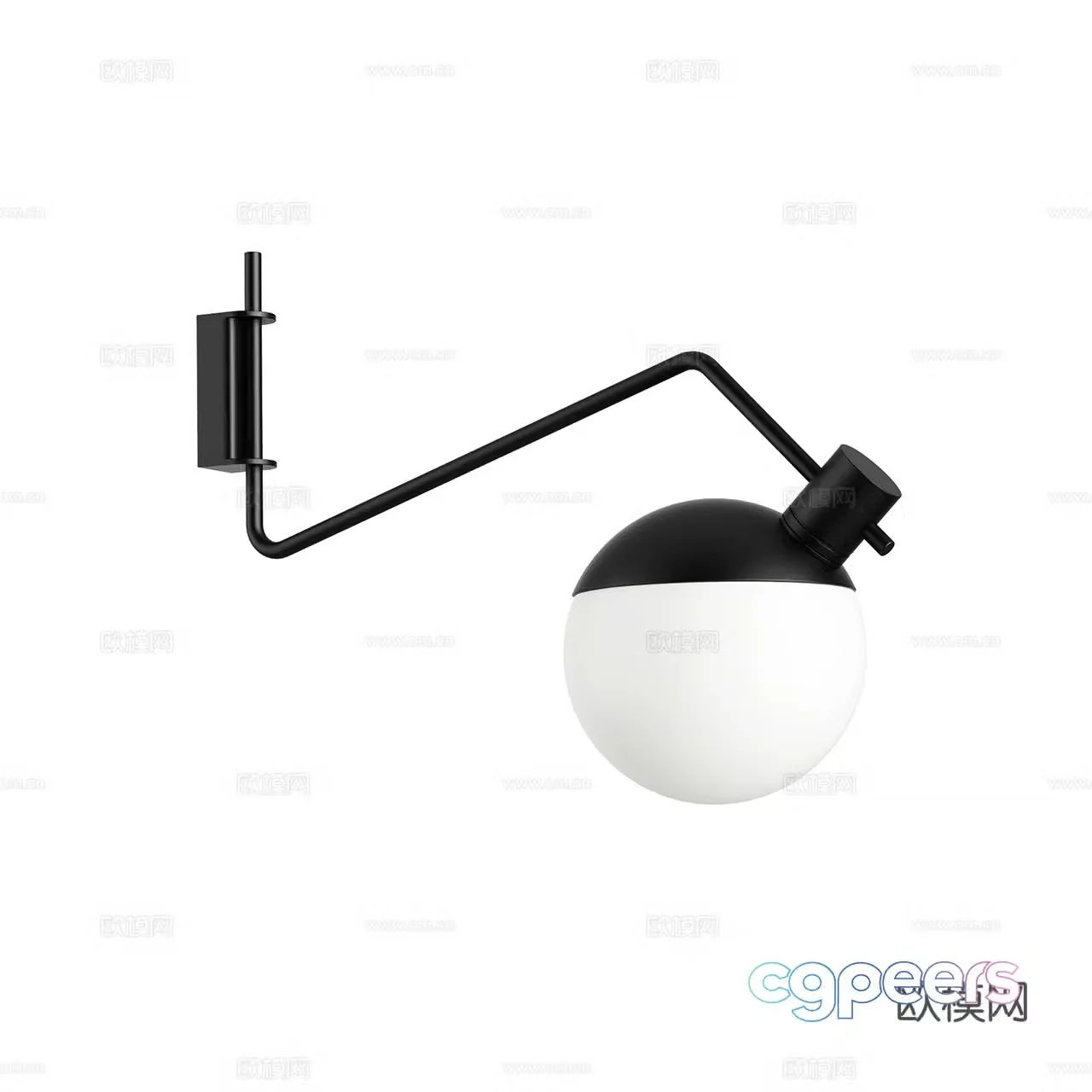 Grupa Minimalist wall lamp Metal wall lamp Spherical wall lamp Glass wall lamp Modern wall lamp 3D model