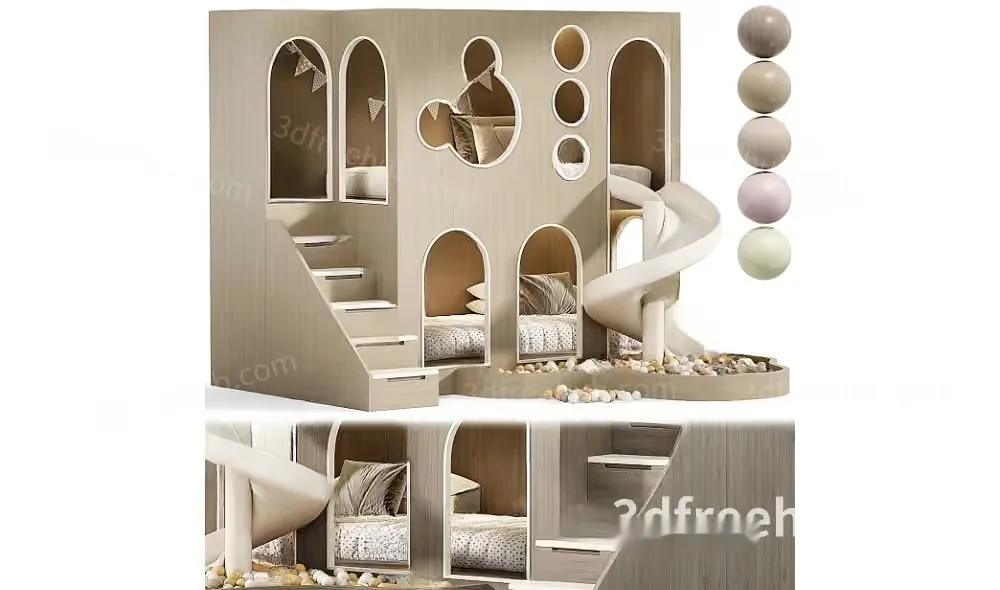 Modern Playhouse 3D Model – 19997 – VRAY Render